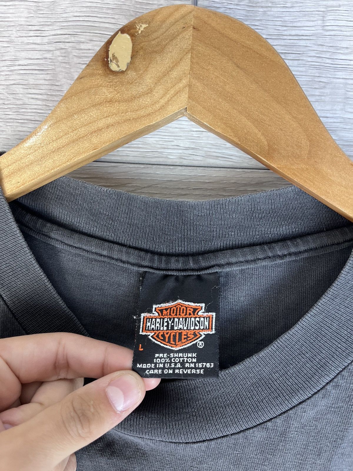 Harley Davidson Vintage men's T-shirt merch Harley-Davidson 98s made in Usa Size US L / EU 52-54 / 3 - 8 Thumbnail