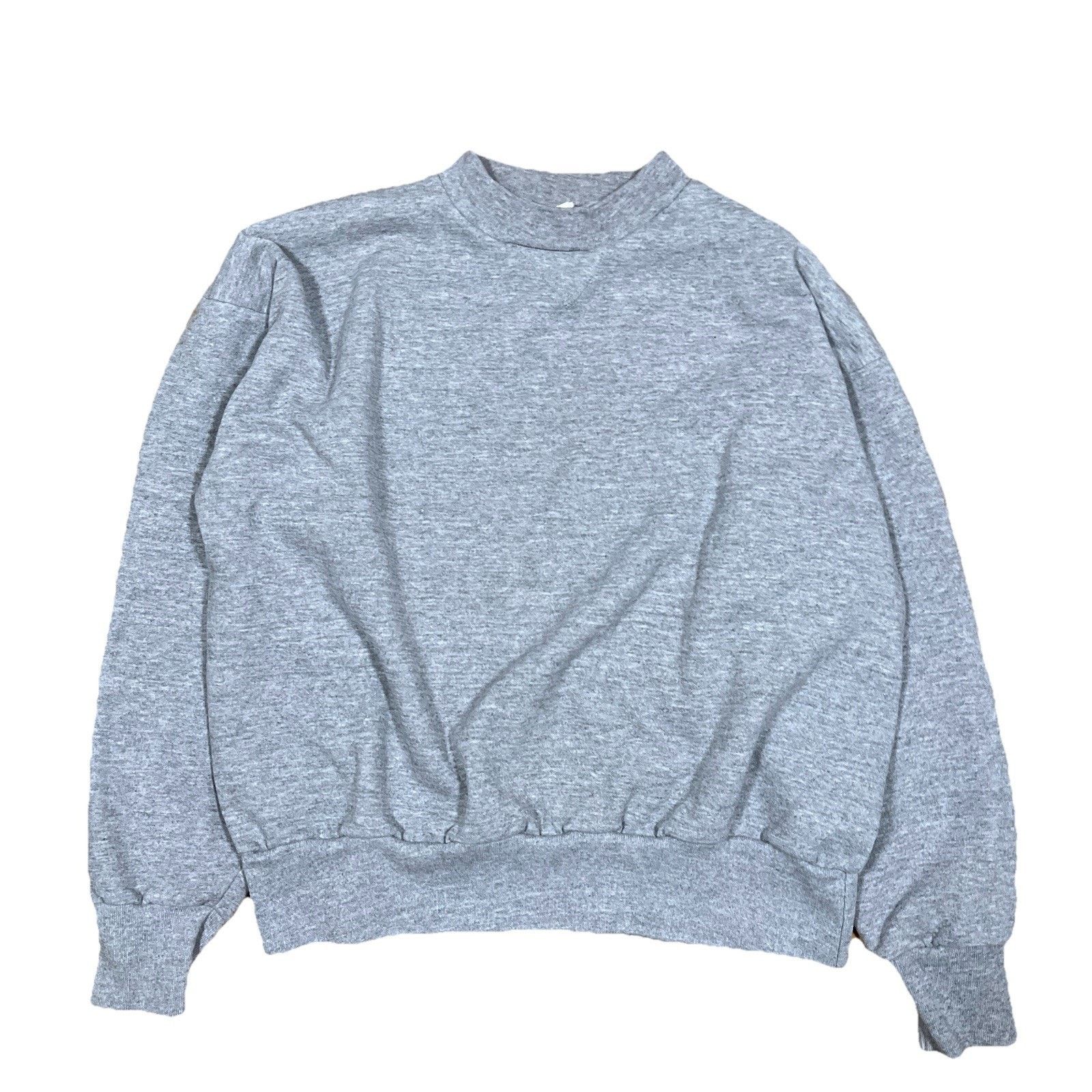 Champion Vintage Champion Grey Blank 80s 90s USA Sweater Pullover Size US L / EU 52-54 / 3 - 1 Thumbnail