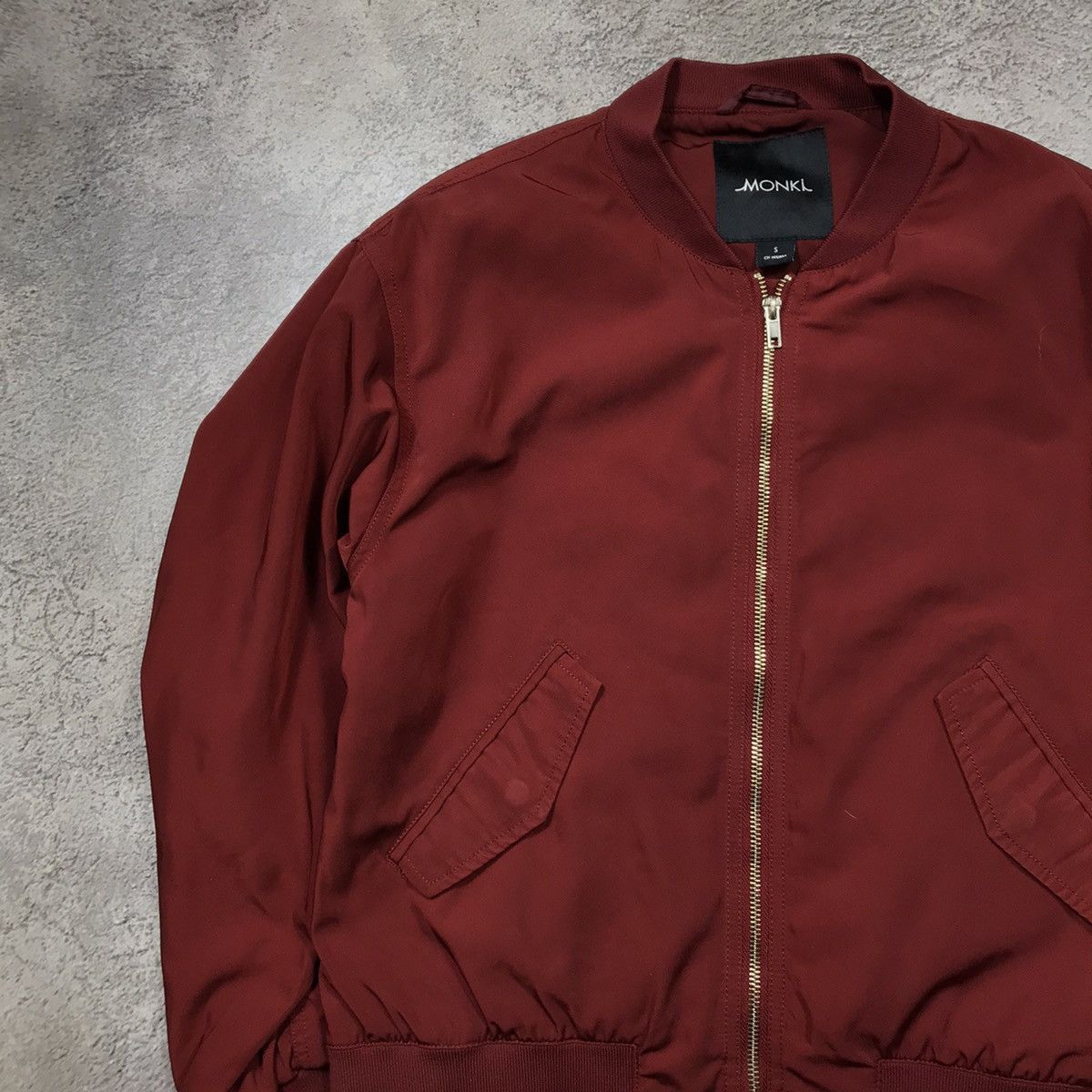 Vintage Vintage 90s Burgundy Bomber Jacket Streetwear Y2K Baggy M Size M / US 6-8 / IT 42-44 - 2 Thumbnail