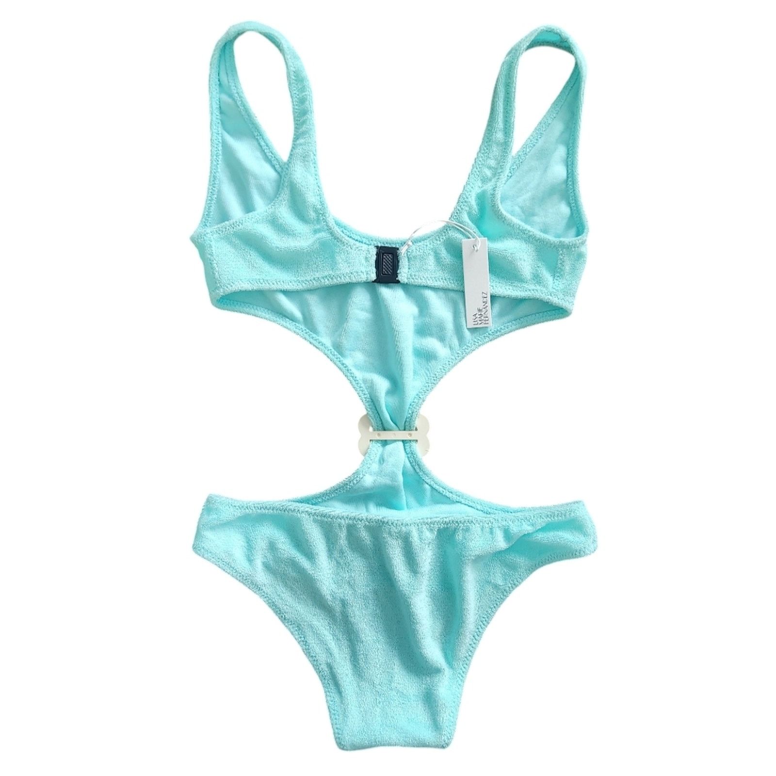 Lisa Marie Fernandez Lisa Marie Fernandez Stretch - Cotton Terry Swimsuit Blue 4 Size ONE SIZE - 2 Thumbnail