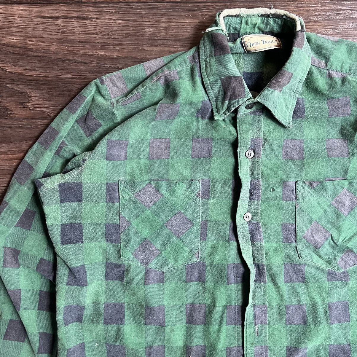 Vintage vintage Sun faded 80s classic checkered pattern, thermal Size US XXL / EU 58 / 5 - 2 Thumbnail