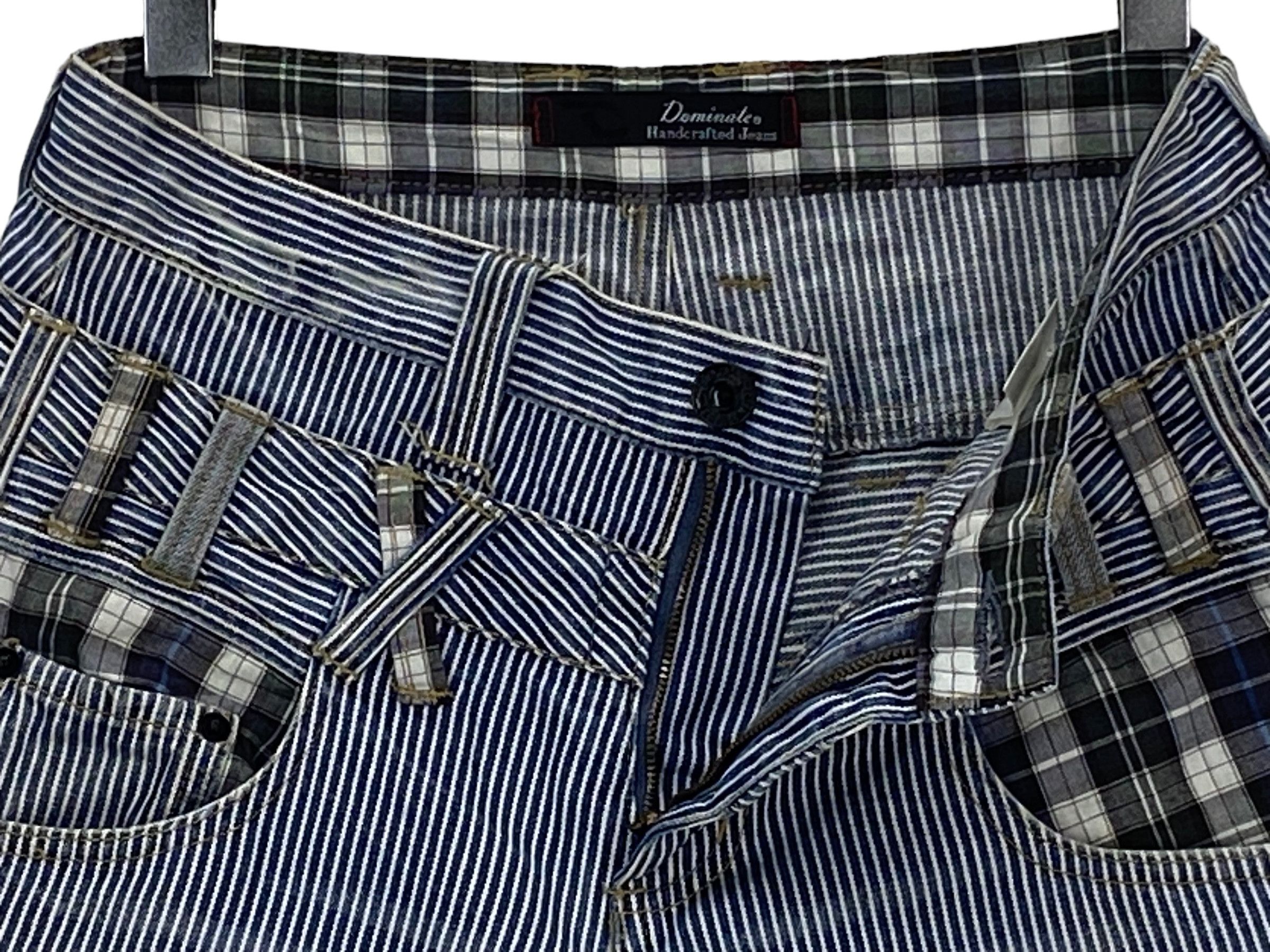 Other Dominates Stripes Hickory Double Waist Distressed Jeans Size US 31 - 7 Thumbnail