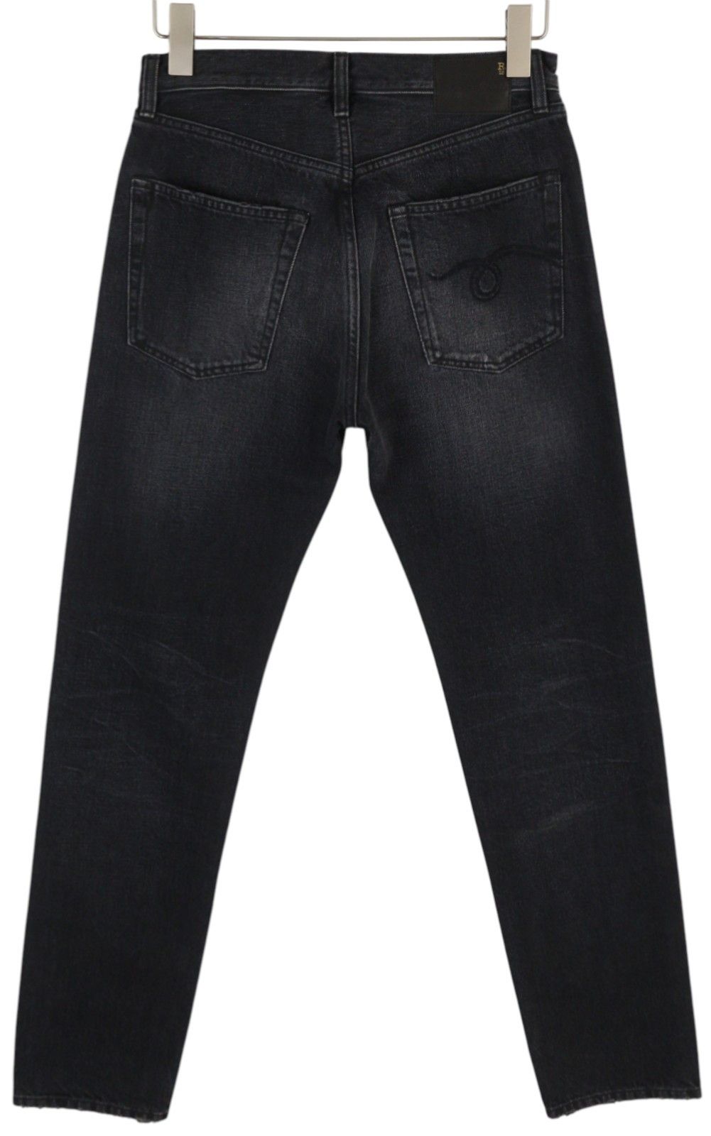 R13 AXL SLIM 27 Jake Black Faded Washed Zip Fly Denim 85823 Size 27" / US 4 / IT 40 - 2 Thumbnail