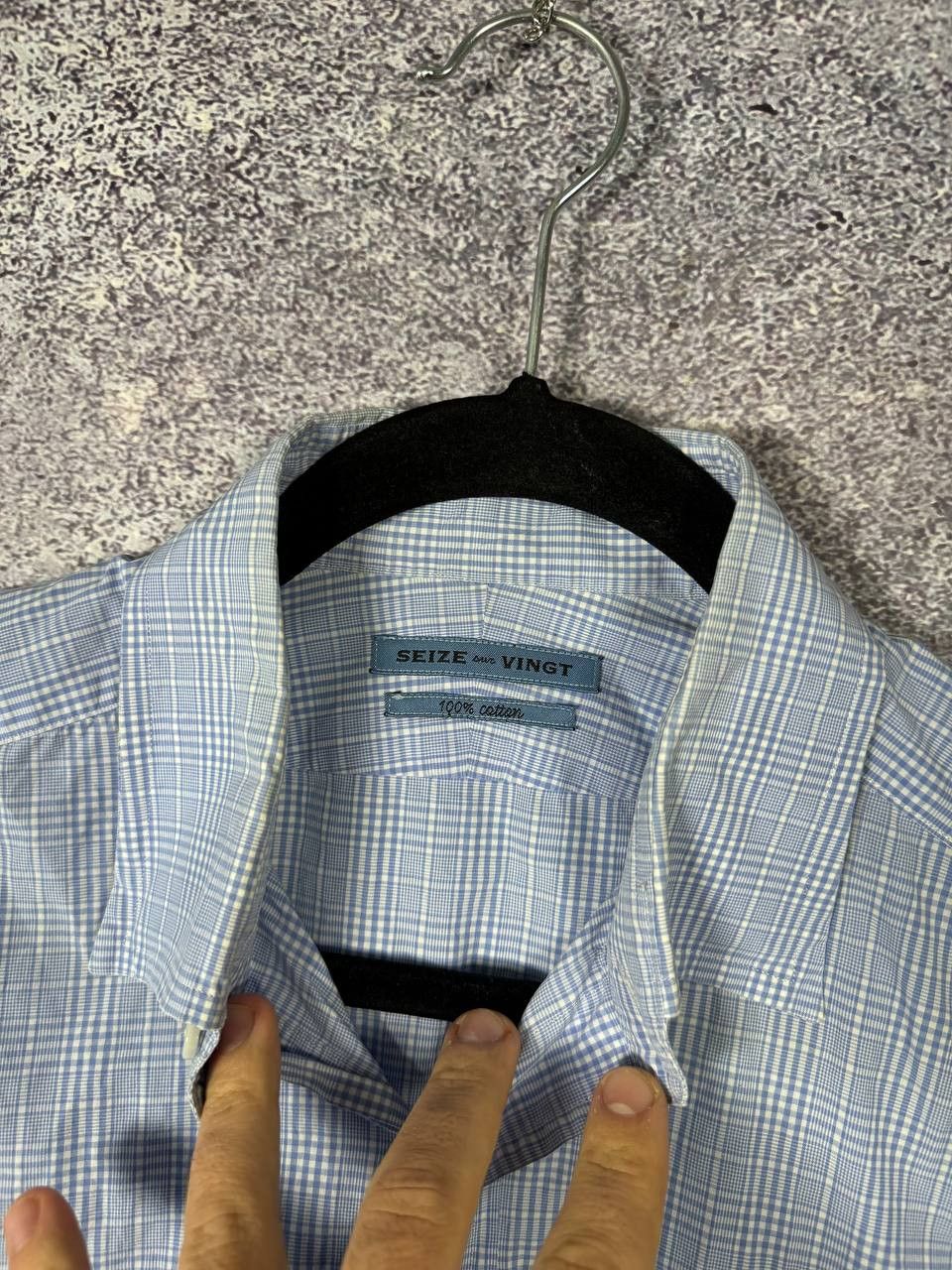 Seize sur Vingt × Vintage Seize Sur Vingt Shirt Men's Large Gingham Check Hipster Size US L / EU 52-54 / 3 - 8 Thumbnail