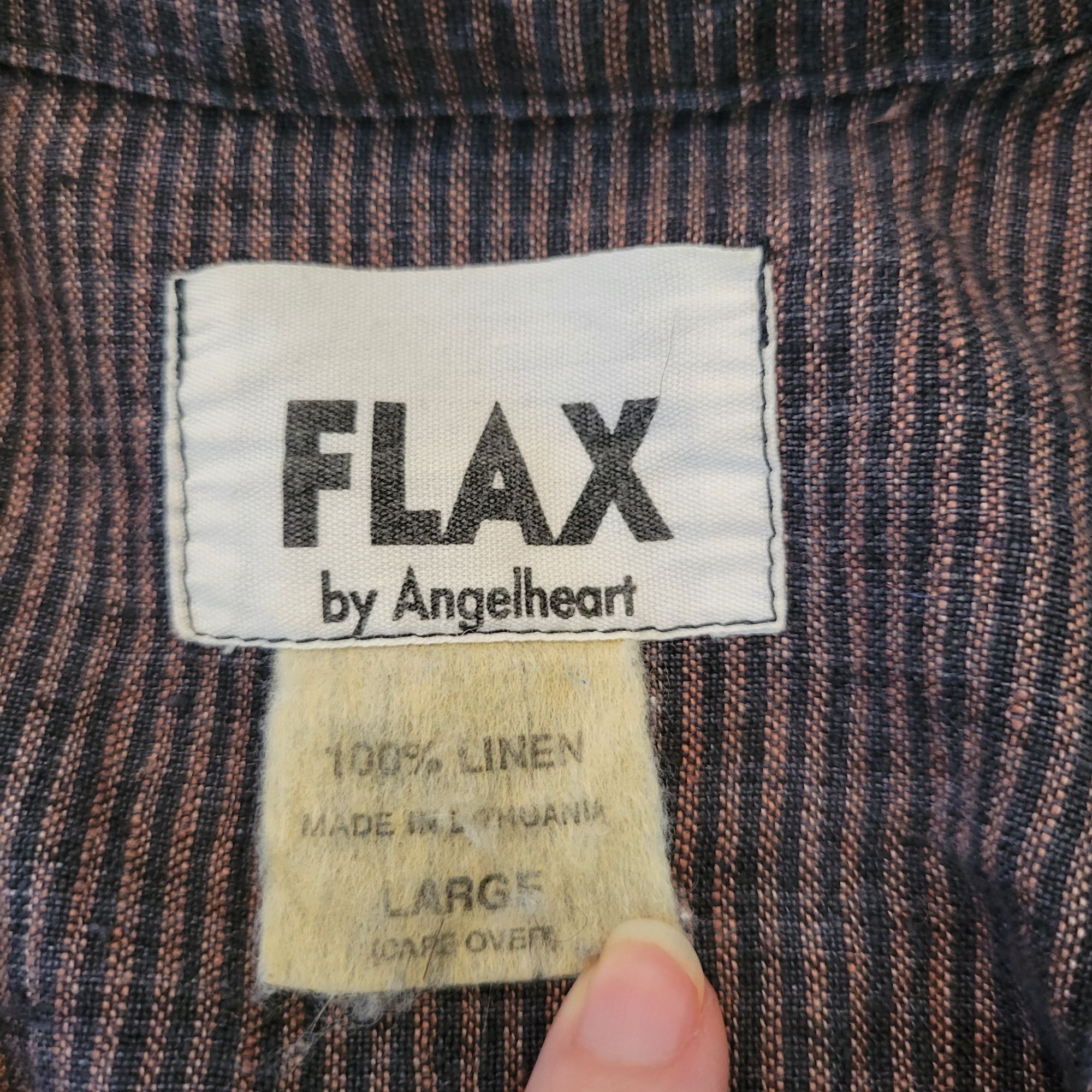 FLAX Flax Angelheart L Black Gray Stripe Linen Button Up Jacket P Size L / US 10 / IT 46 - 4 Thumbnail