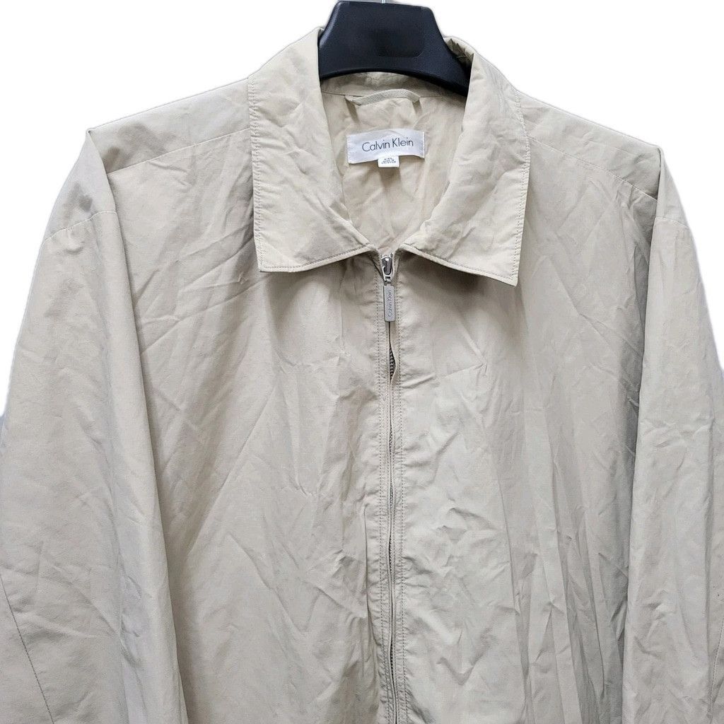 Calvin Klein Calvin Klein Beige Full-Zip Collared Long-Sleeves Jacket XXL Size US XXL / EU 58 / 5 - 5 Thumbnail