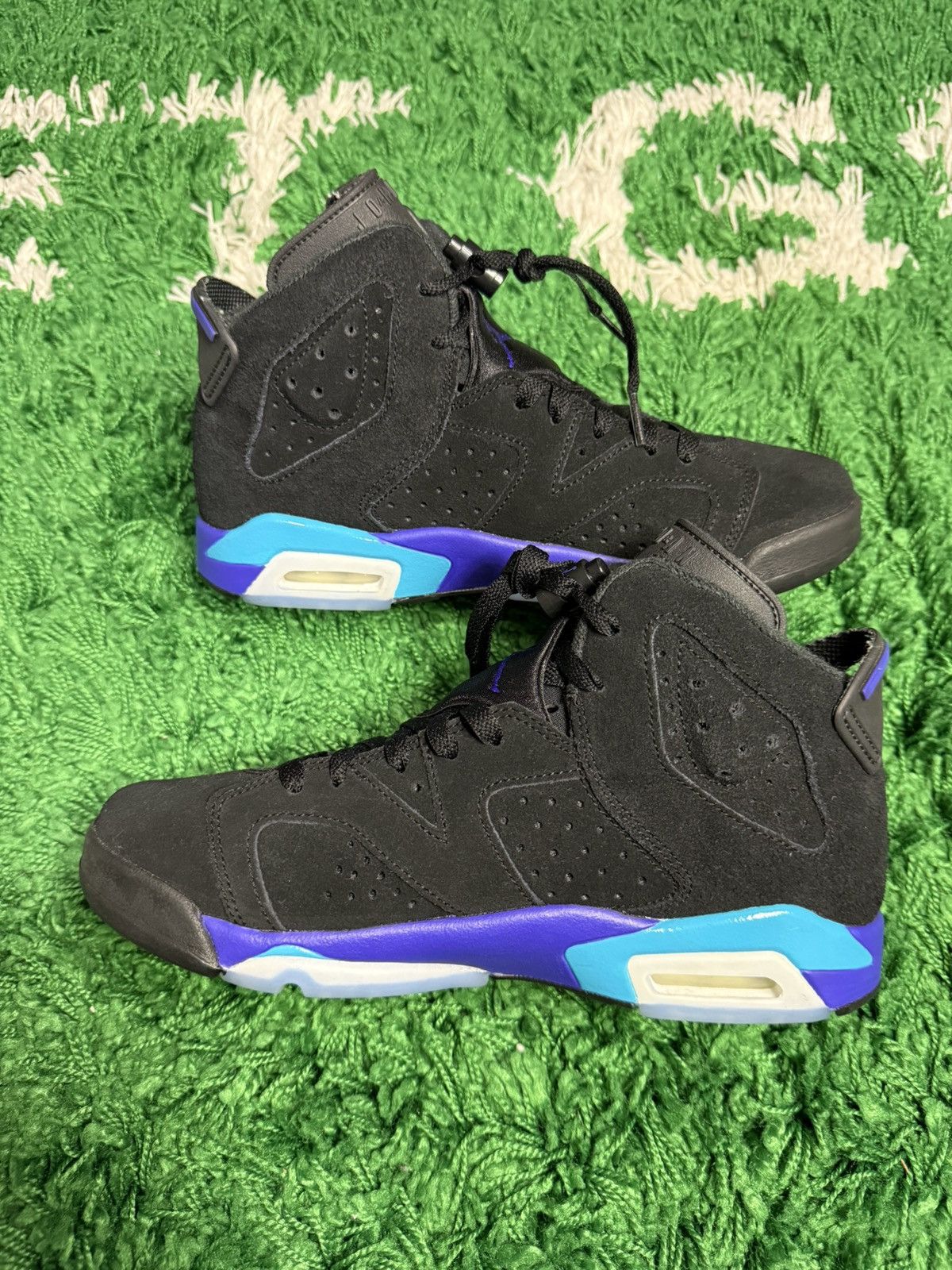 Jordan Brand × Nike Air Jordan 6 Retro GS Aqua Size 6.5Y/8W vnds Size US 6.5 / EU 39-40 - 2 Thumbnail