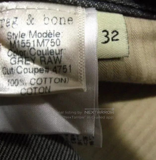 Rag & Bone Rag & Bone Slim Straight Jeans W32. Size US 32 / EU 48 - 6 Thumbnail