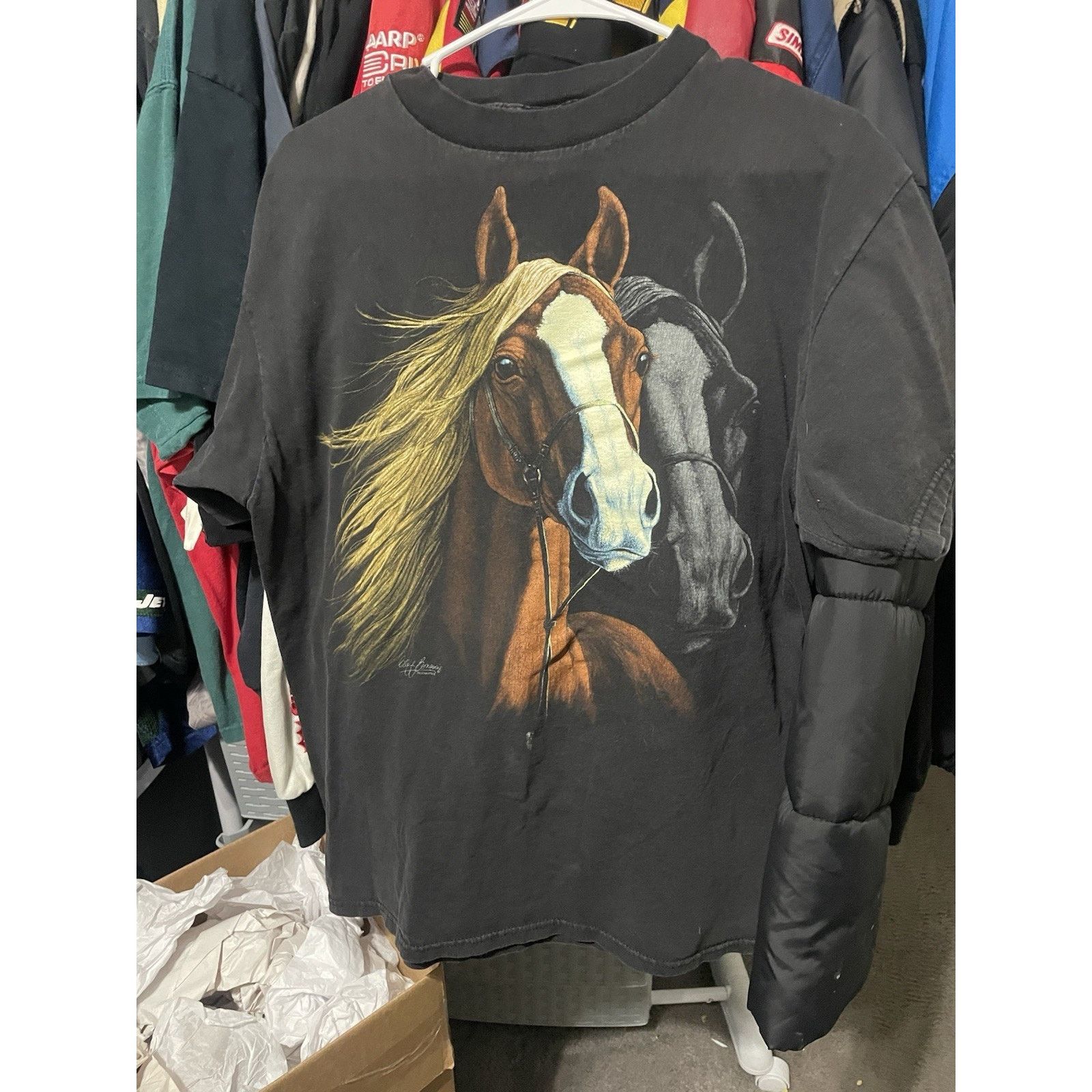 Tultex Size L-VTG 90’s Brown County Horses Short Sleeve T-Shirt Size US L / EU 52-54 / 3 - 1 Thumbnail