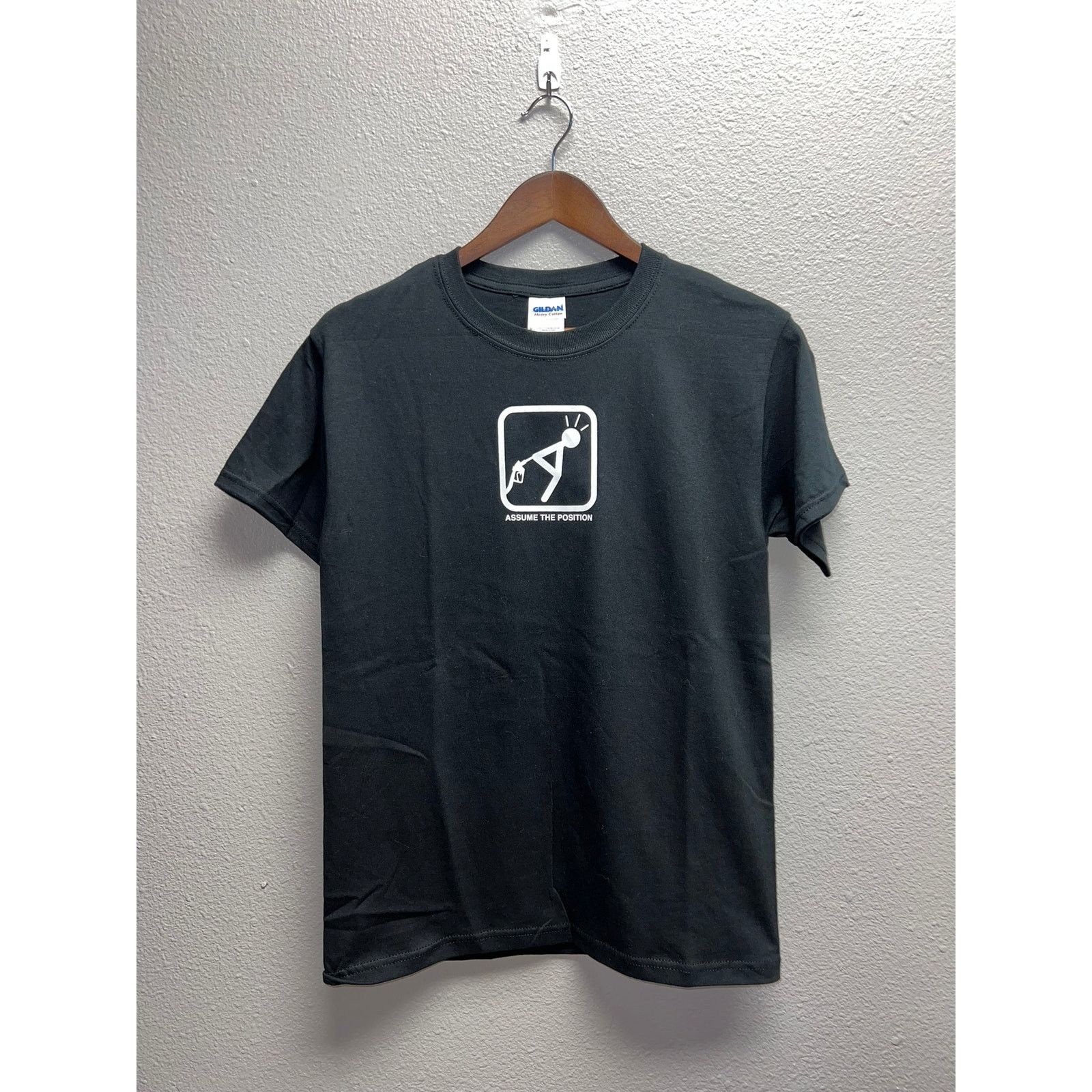 Gildan Vintage Humor Shirt Assume The Position Gas Joke Tee S Small Size US S / EU 44-46 / 1 - 1 Thumbnail