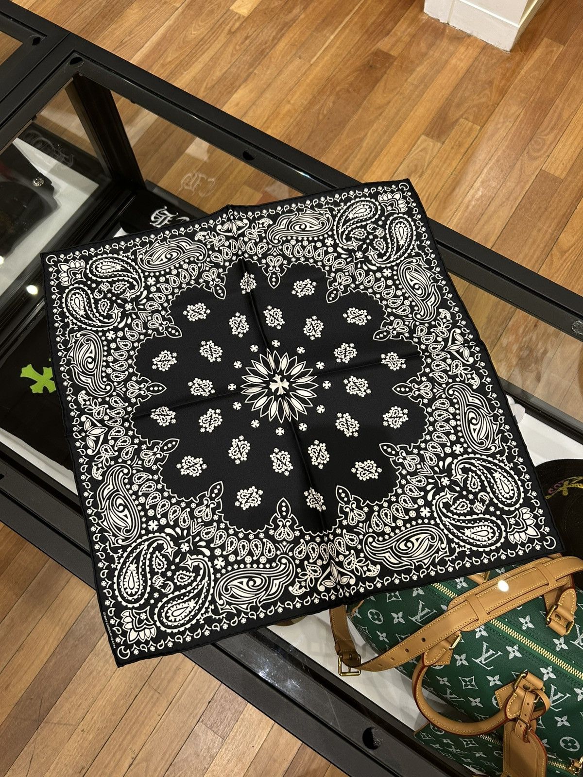 Chrome Hearts Chrome Hearts Handkerchief - Black Size ONE SIZE - 1 Thumbnail