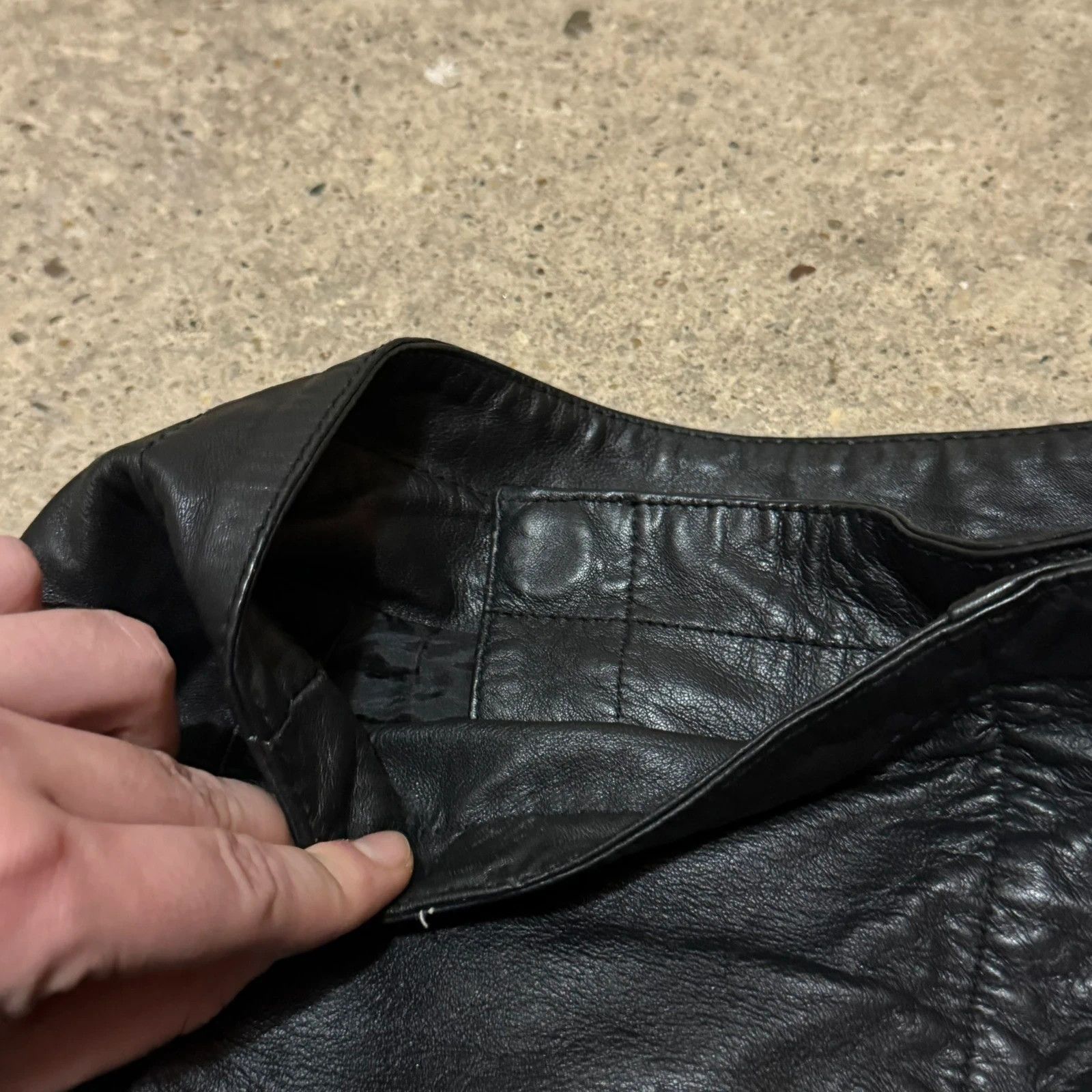 Other Asymmetrical zip avant garde leather jacket rick style Size S / US 4 / IT 40 - 5 Thumbnail