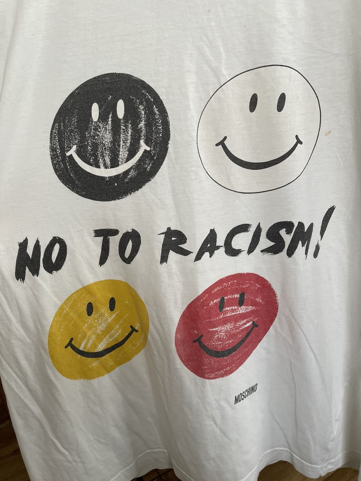 Moschino Moschino No To Racism! T-Shirt Tee Size US L / EU 52-54 / 3 - 5 Thumbnail