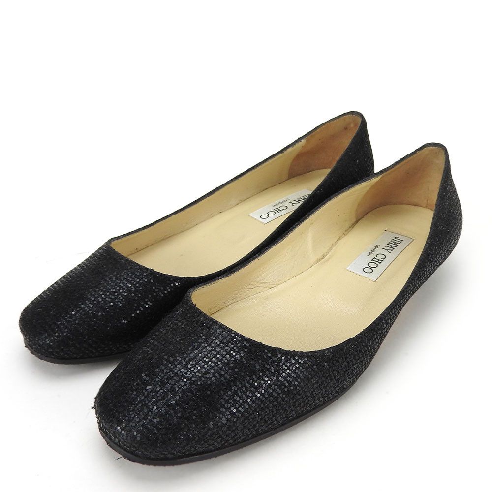 Jimmy Choo Jimmy Choo Glitter Canvas Pumps Canvas Shoes DUTY FREE for USA
