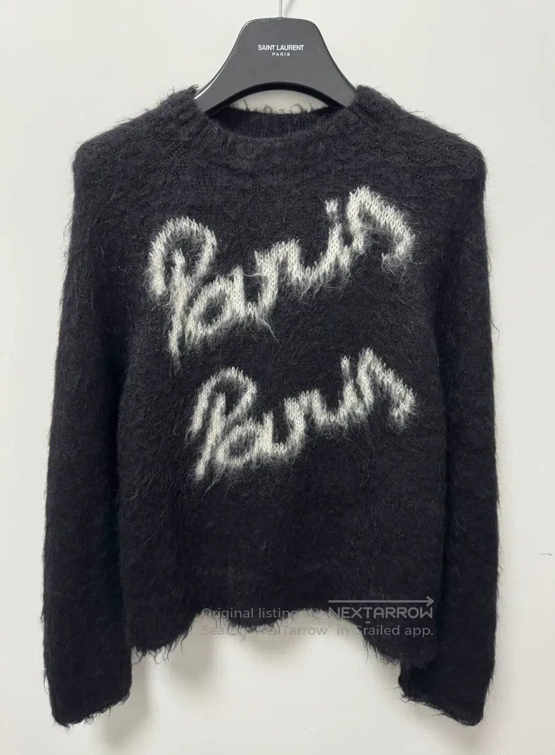Saint Laurent Paris Saint Laurent Paris Mohair Paris slogan sweater Size US S / EU 44-46 / 1 - 1 Thumbnail