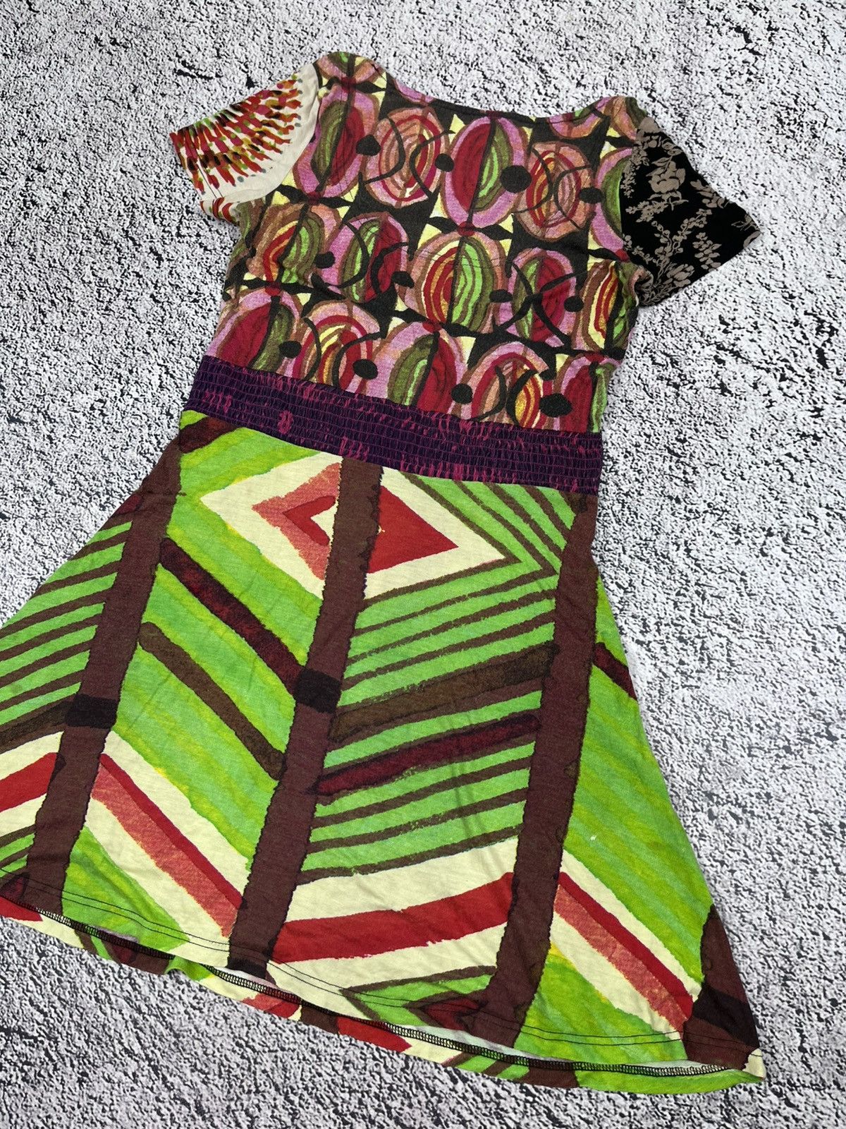 Desigual VTG Desigual Patchwork Boho Mini Dress Y2K Gaultier Style S Size S / US 4 / IT 40 - 9 Thumbnail