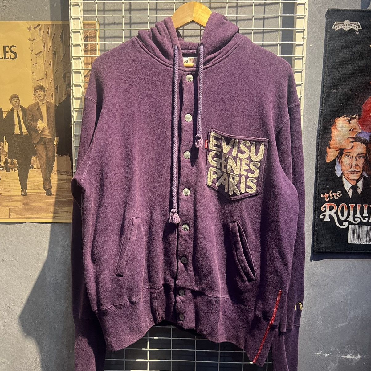 Evisu “EVISU” BUTTON UP EMBROIDERY HOODIE Size US L / EU 52-54 / 3 - 2 Thumbnail