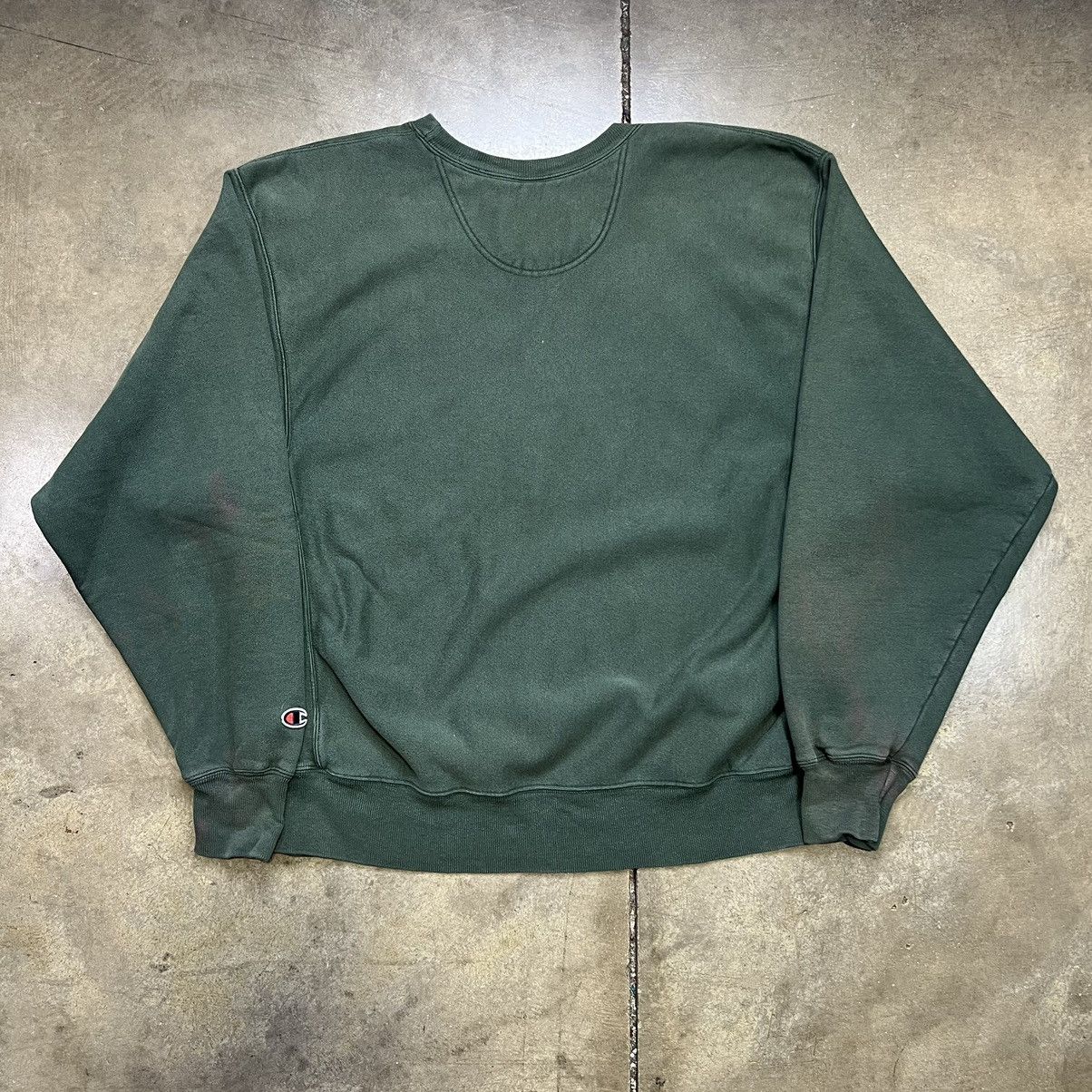 Champion × Vintage Vintage Y2K Champion Reverse Weave Crewneck Sweatshirt Green Size US L / EU 52-54 / 3 - 6 Thumbnail