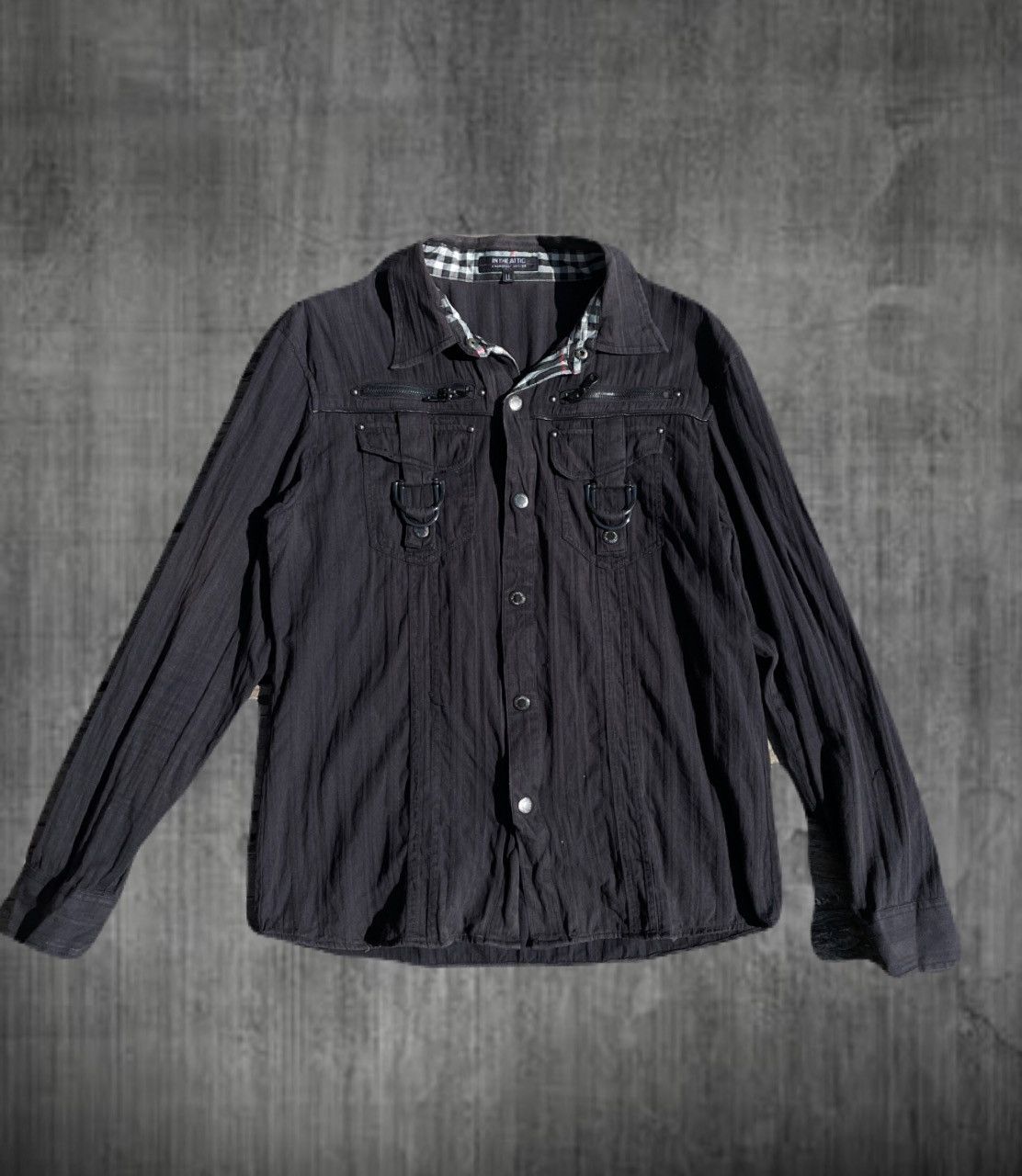 If Six Was Nine 2000s Japanese archive Vkei Zip Gimmic Belted Shirts Y2K Size US S / EU 44-46 / 1 - 1 Thumbnail