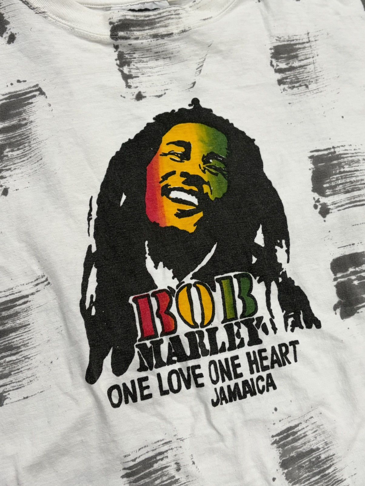 Bob Marley Vintage Bob Marley One Love Jamaica Graphic Tee White XXL Size US XXL / EU 58 / 5 - 2 Thumbnail