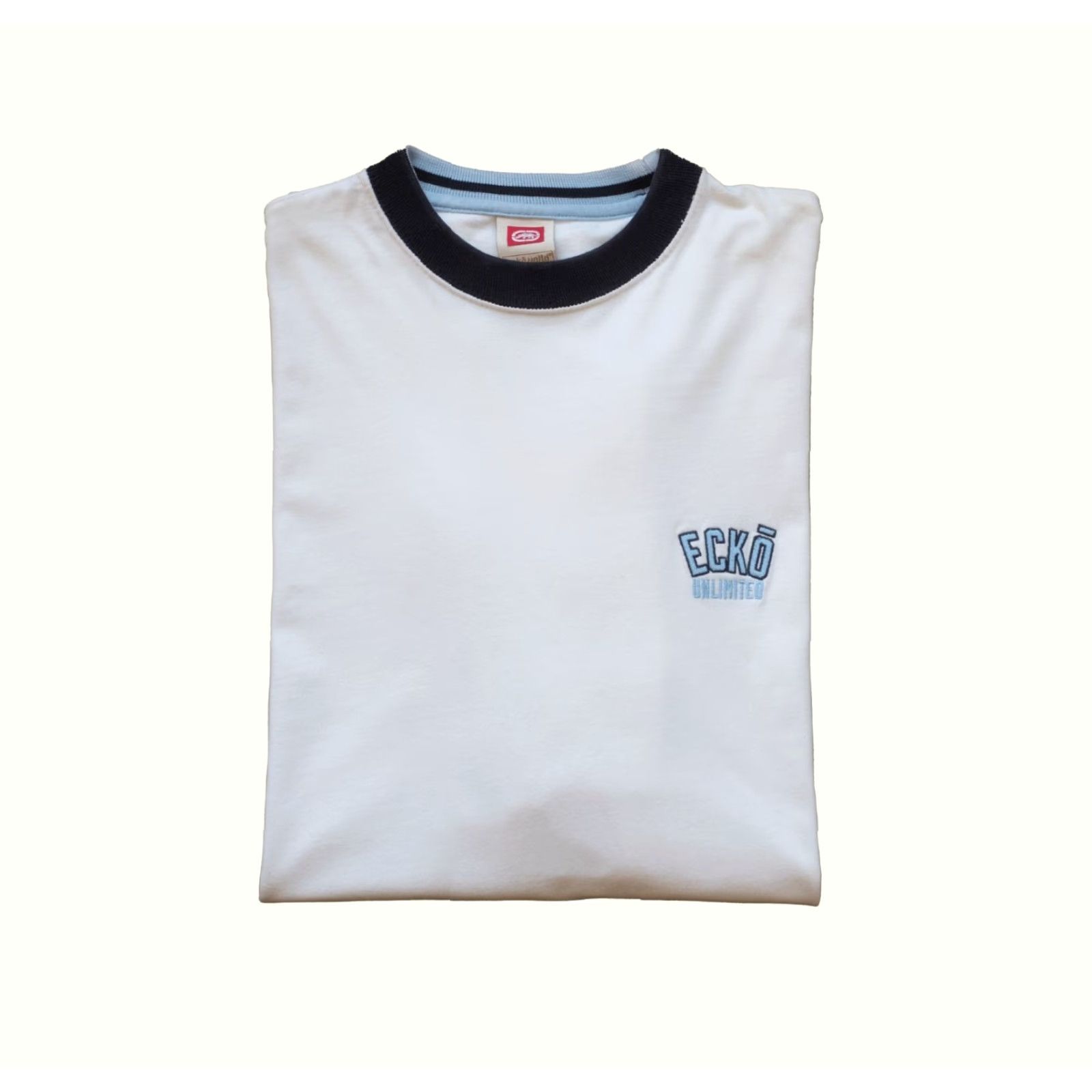 Ecko Unltd. VINTAGE ECKO UNLIMITED T-SHIRT KNIT RINGER 100% COTTON WHITE MEN XL Size US XL / EU 56 / 4 - 2 Thumbnail