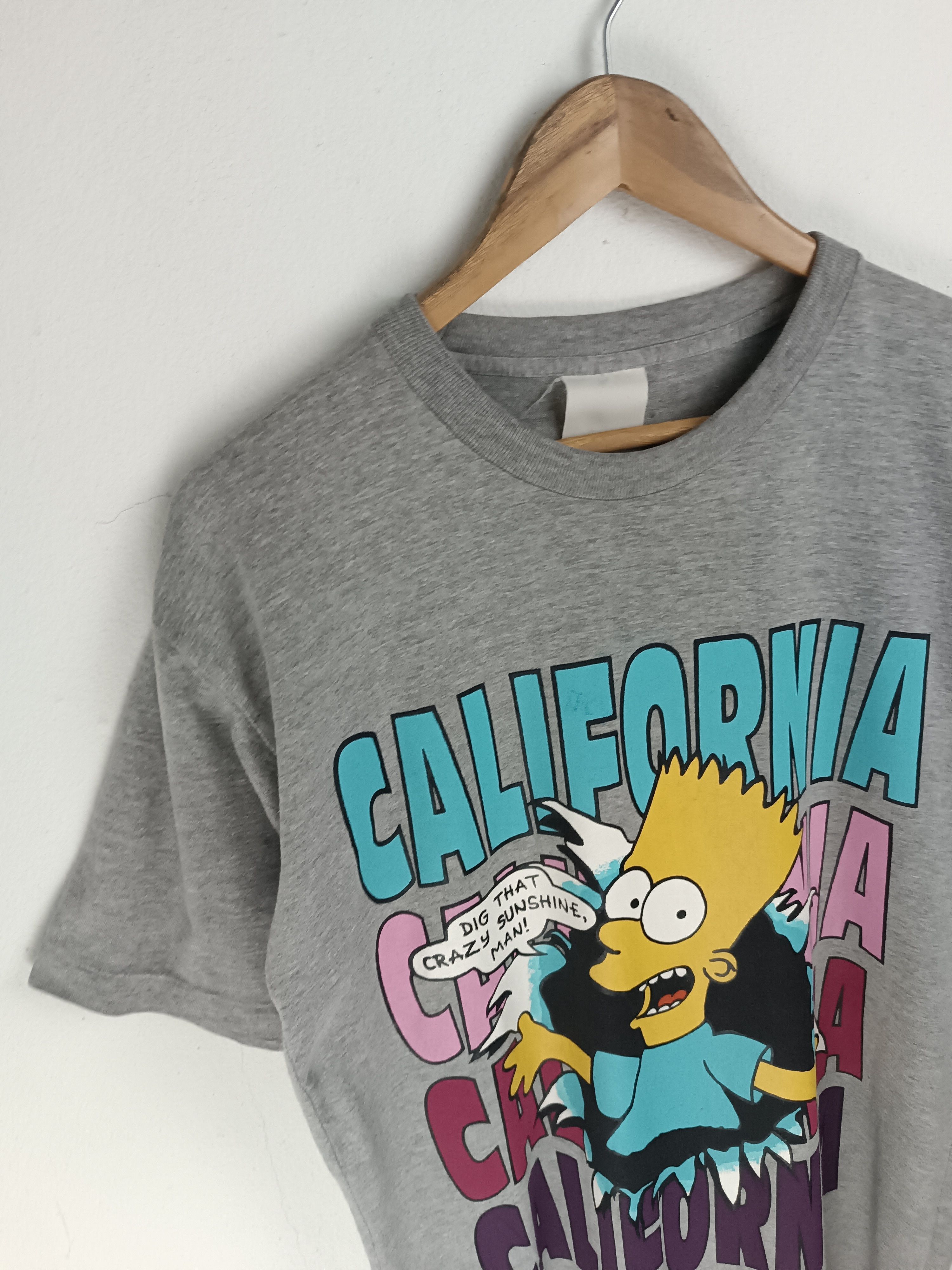 Cartoon Network VINTAGE 90'S THE SIMPSONS BART CALIFORNIA TEES VERY RARE Size US M / EU 48-50 / 2 - 5 Thumbnail