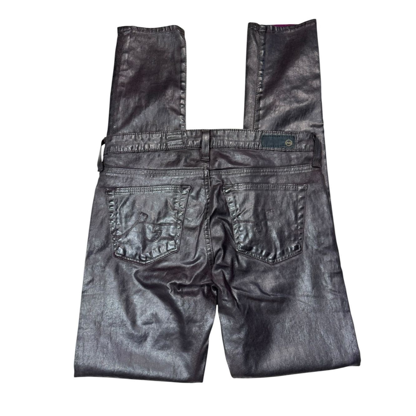 AG Adriano Goldschmied AG Adriano Goldschmied The Legging Super Skinny Coated Purp Size 27" / US 4 / IT 40 - 4 Thumbnail