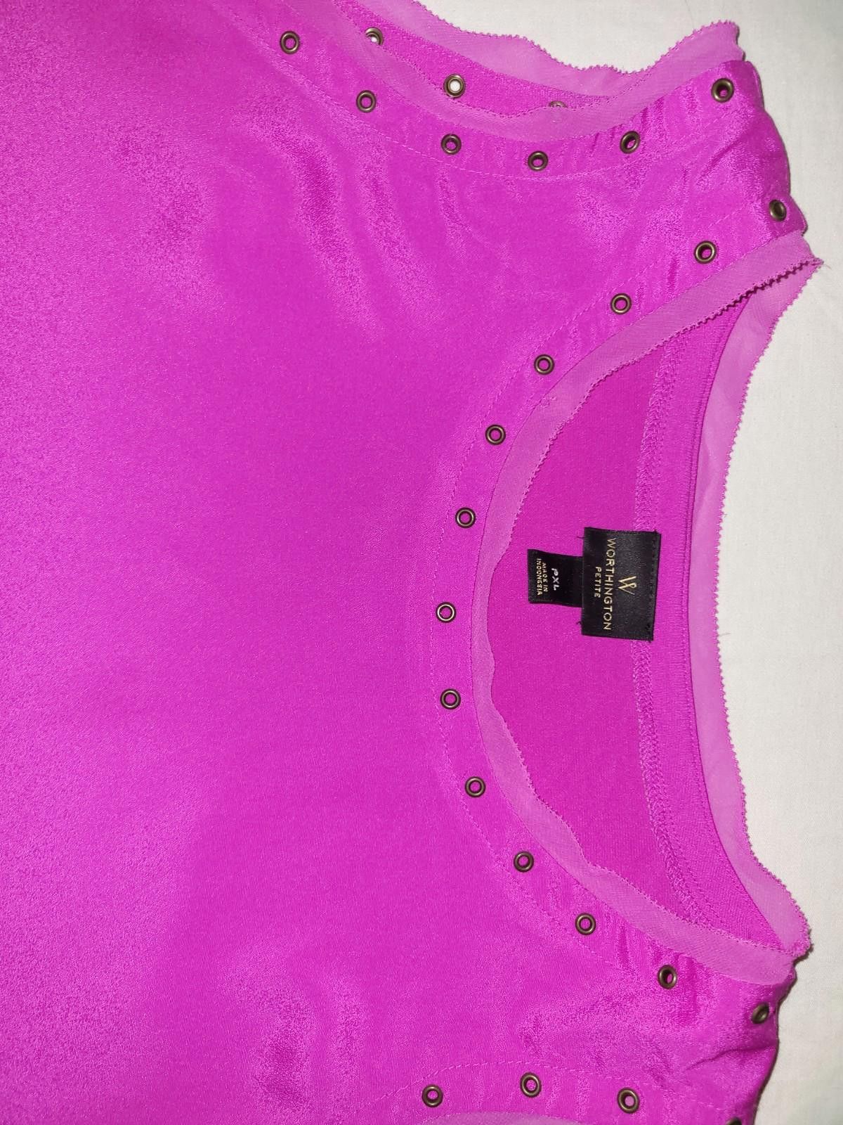 Worthington Worthington Petite women's fucsia tank top XL Size XL / US 12-14 / IT 48-50 - 2 Thumbnail