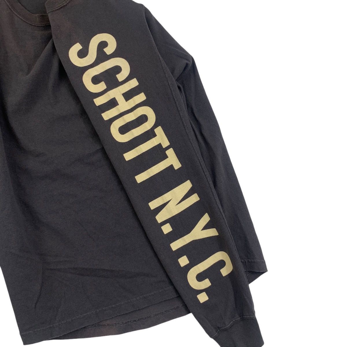 Schott Vintage SCHOTT NYC BROS Natural Faded Trash Tee Shir Size US XXL / EU 58 / 5 - 5 Thumbnail