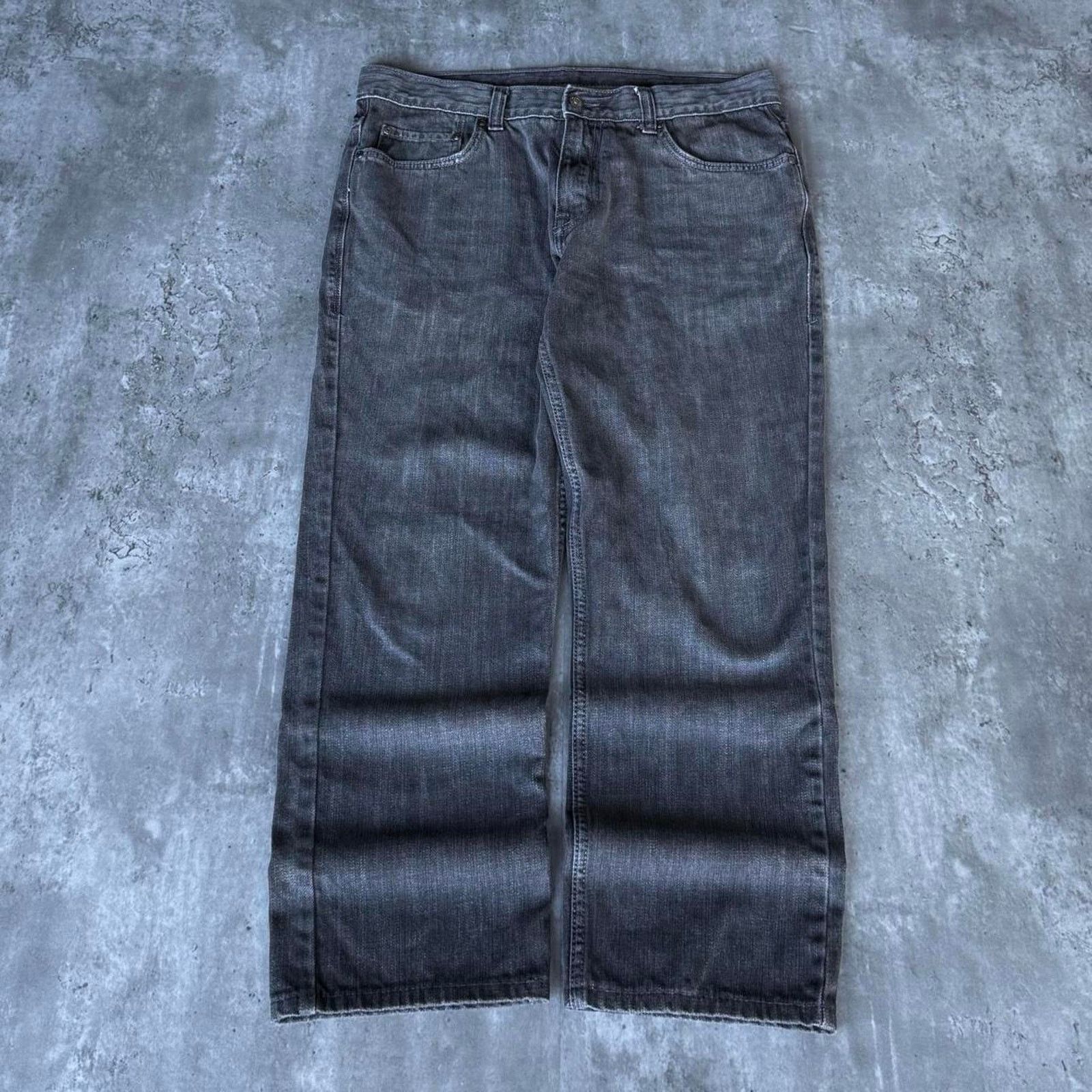 Japanese Brand × Liz Claiborne × Vintage Vintage Y2K Baggy Grunge Opium Embroidered Grey Denim Jeans Size US 36 / EU 52 - 2 Thumbnail