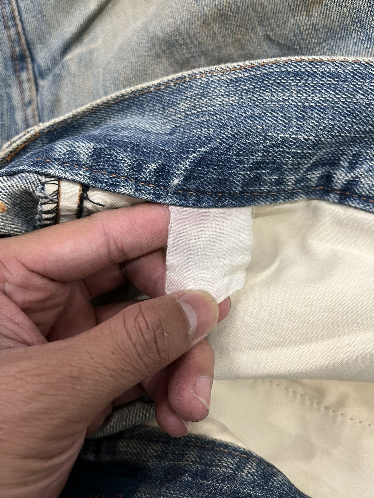 Japanese Brand Garage blue distressed jeans kapital styled Size US 33 - 6 Thumbnail