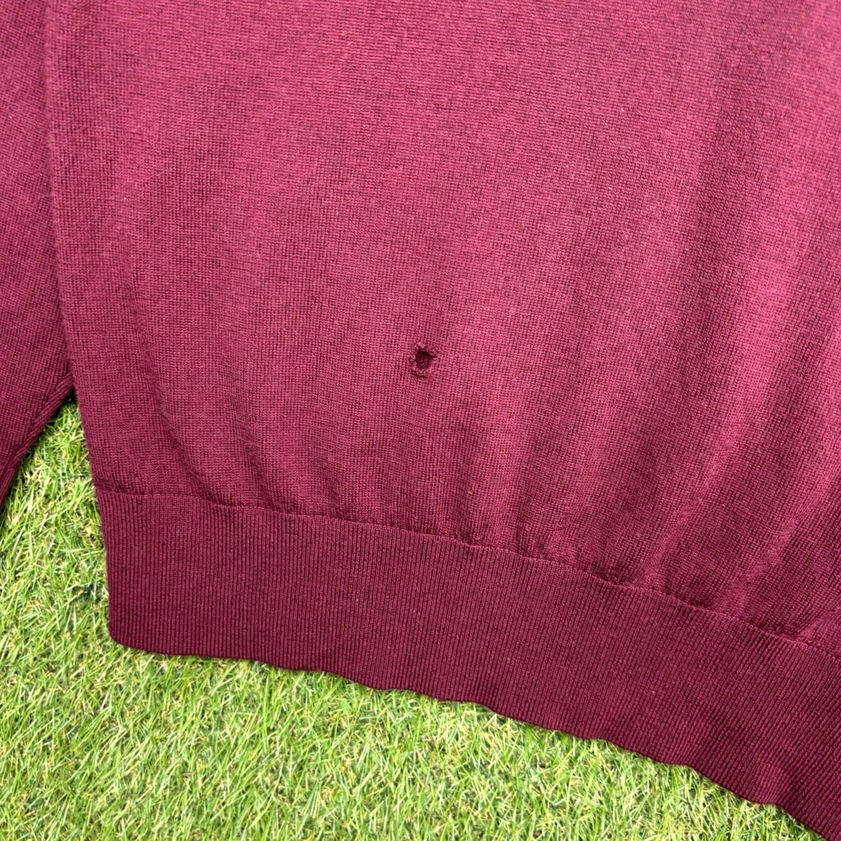 Bonobos Bonobos Merino Wool Sweater Mens Large Slim V-Neck Maroon Preppy Casual Dress Pullover Knit Shirt Parka? Size US L / EU 52-54 / 3 - 3 Thumbnail