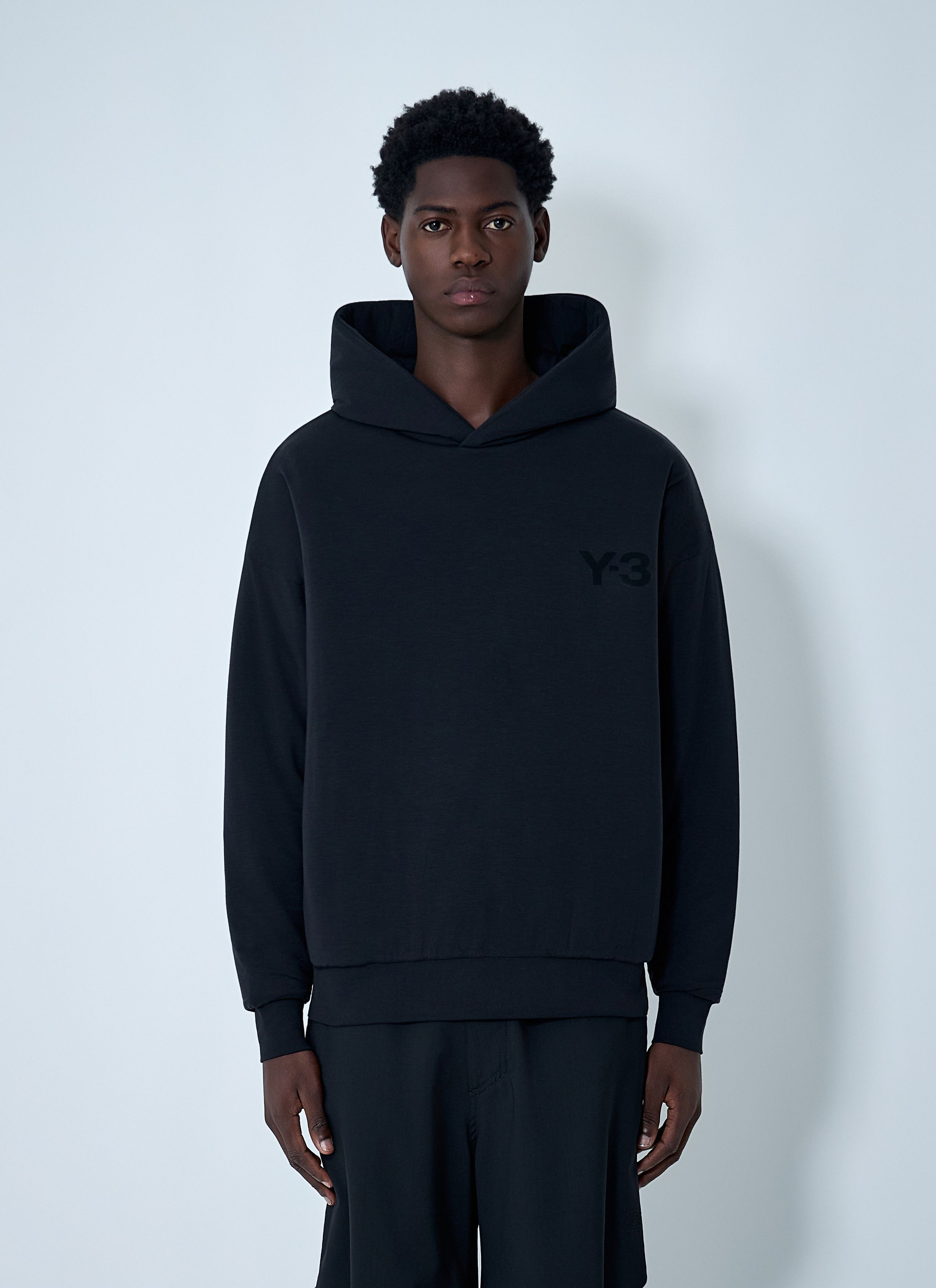Y-3 Logo Motif Hooded Sweatshirt Size US S / EU 44-46 / 1 - 1 Thumbnail