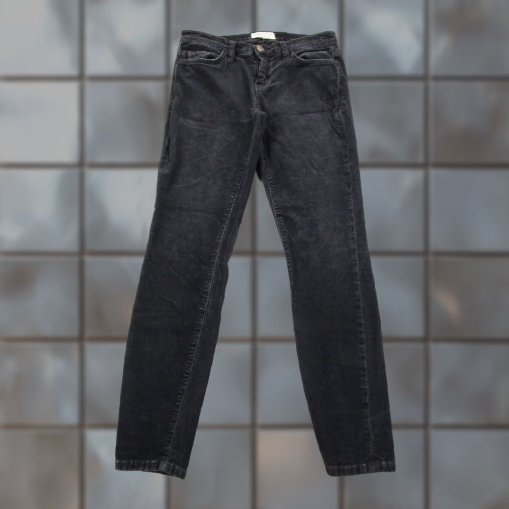 Vintage Current/Elliott Pants Womens 26 Black Corduroy Ankle Cropped Skinny Punk Goth Womens Size 26" / US 2 / IT 38 - 1 Thumbnail