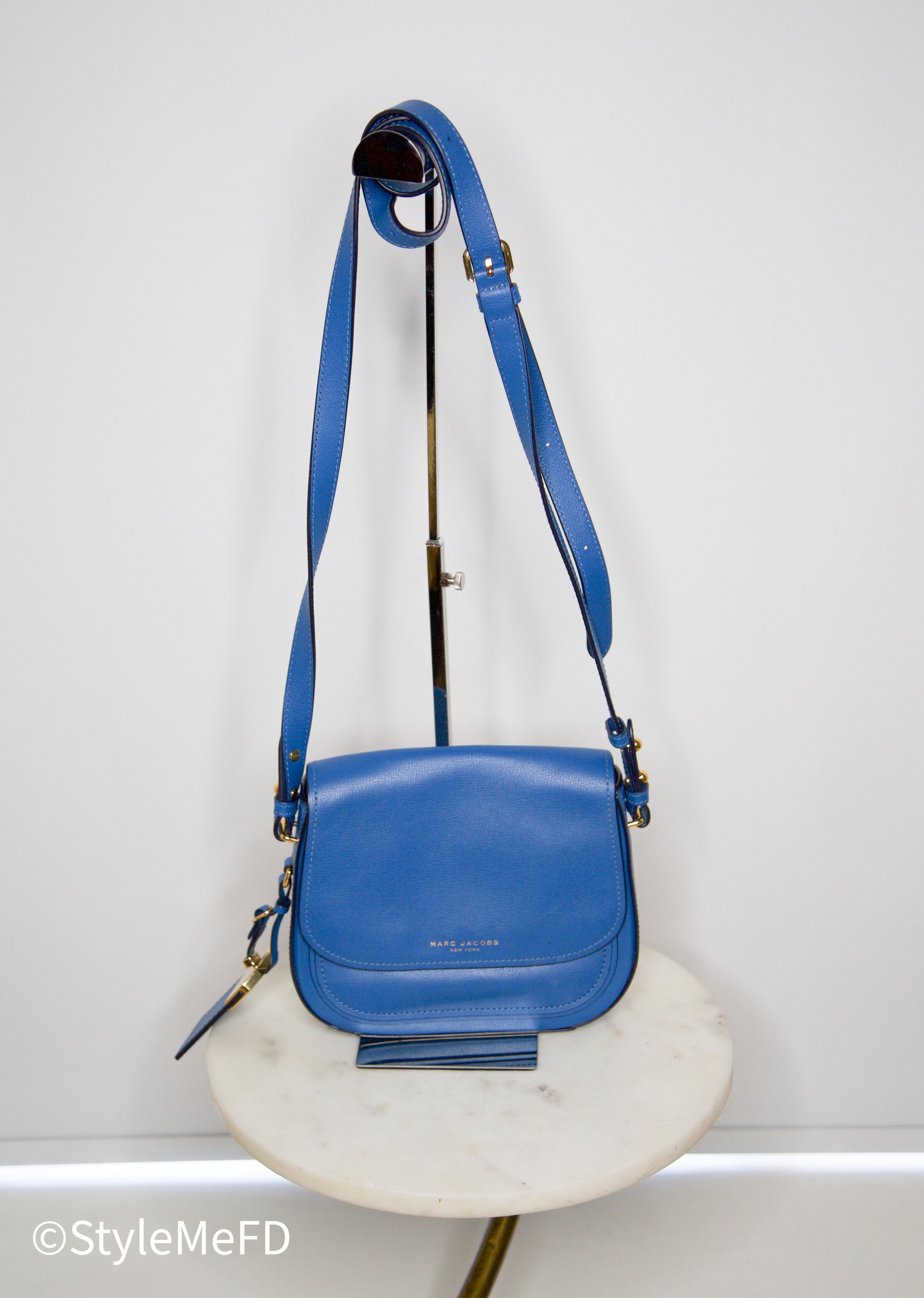 Marc Jacobs Marc Jacobs “Mini Rider” Saddle Cross Body Bag in Blue Size ONE SIZE - 1 Thumbnail