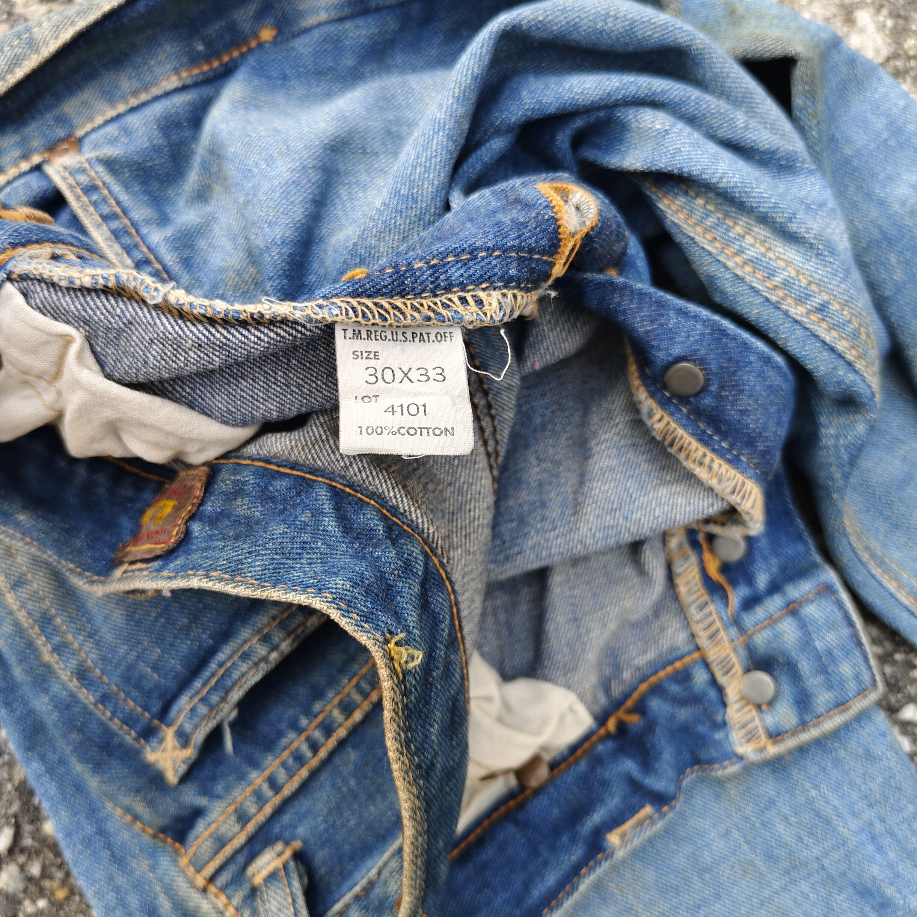 Lee Vintage 90s Lee Center Tag Selvedge Jean Size US 28 / EU 44 - 13 Thumbnail