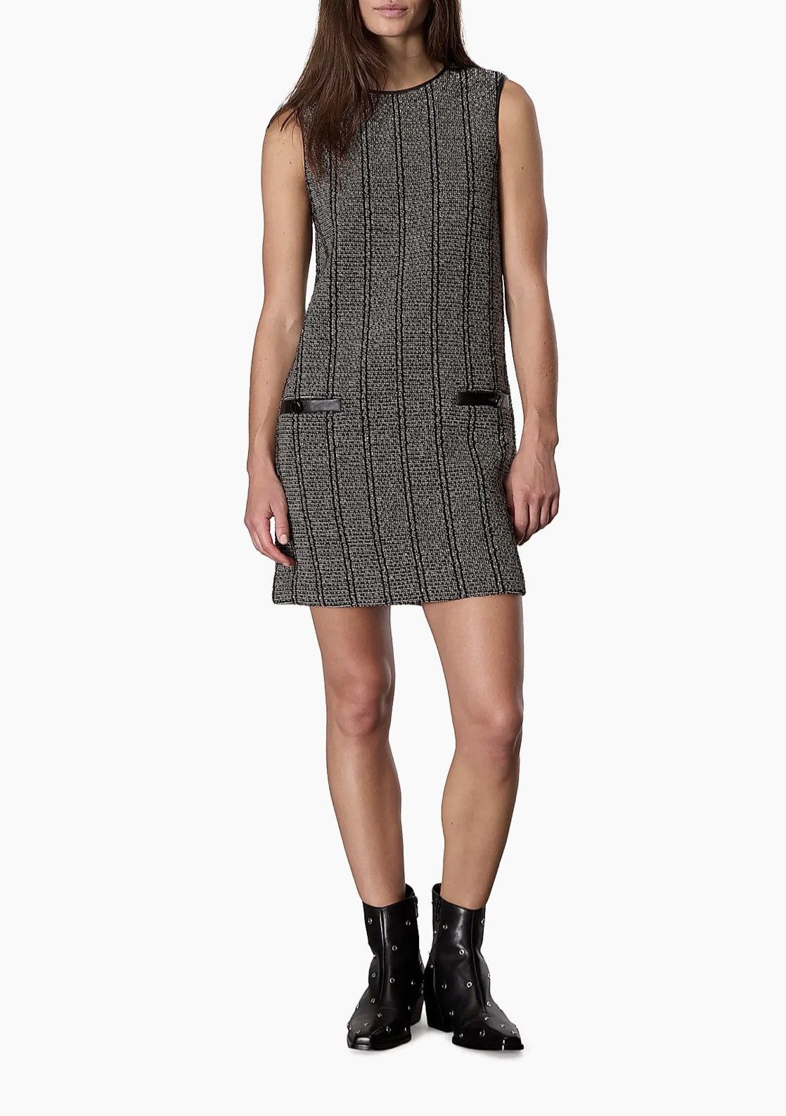 Frances Cotton Tweed Shift Minidress