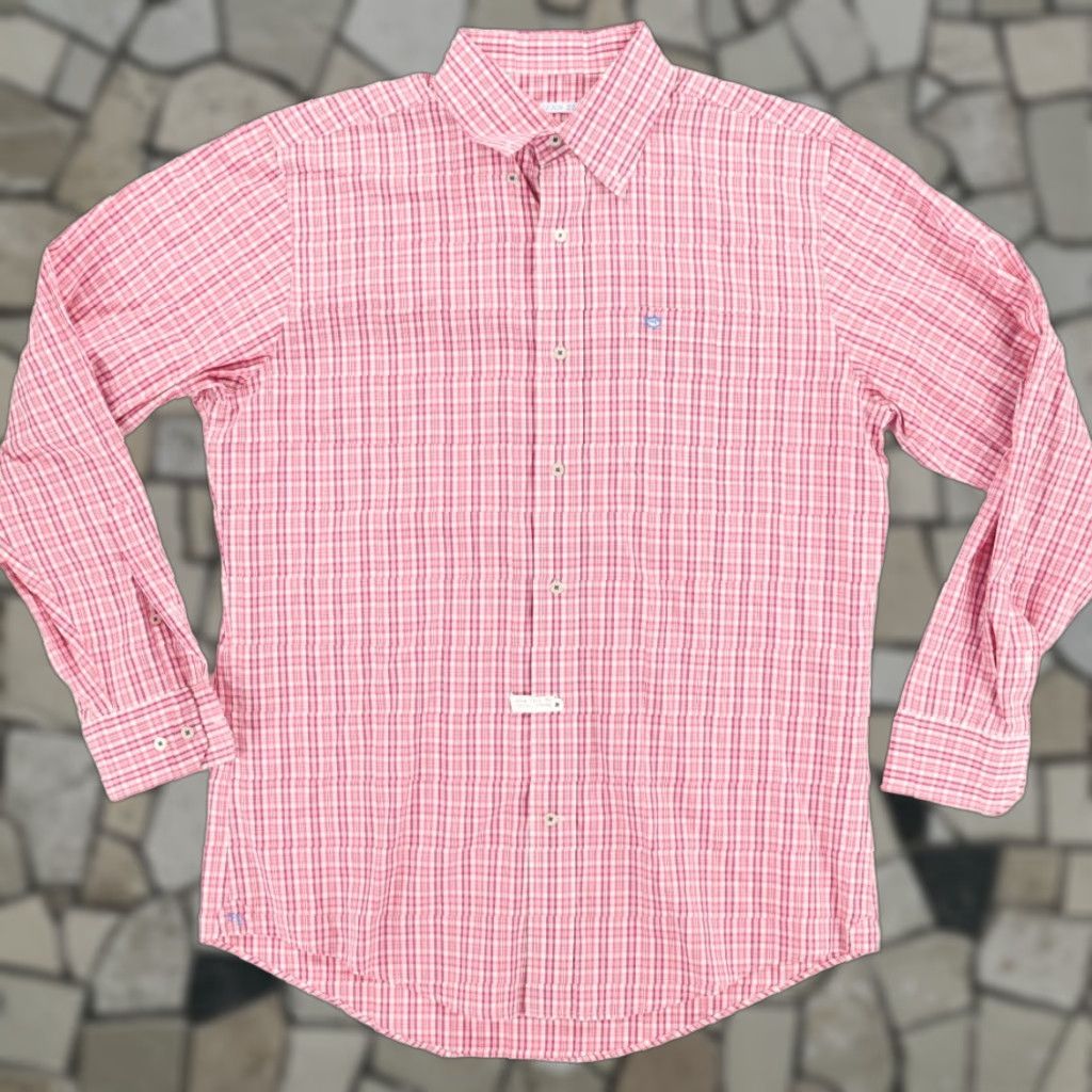 Southern Tide Southern Tide Embroidered Gingham Button Down Shirt Red Men's M Size US M / EU 48-50 / 2 - 1 Thumbnail