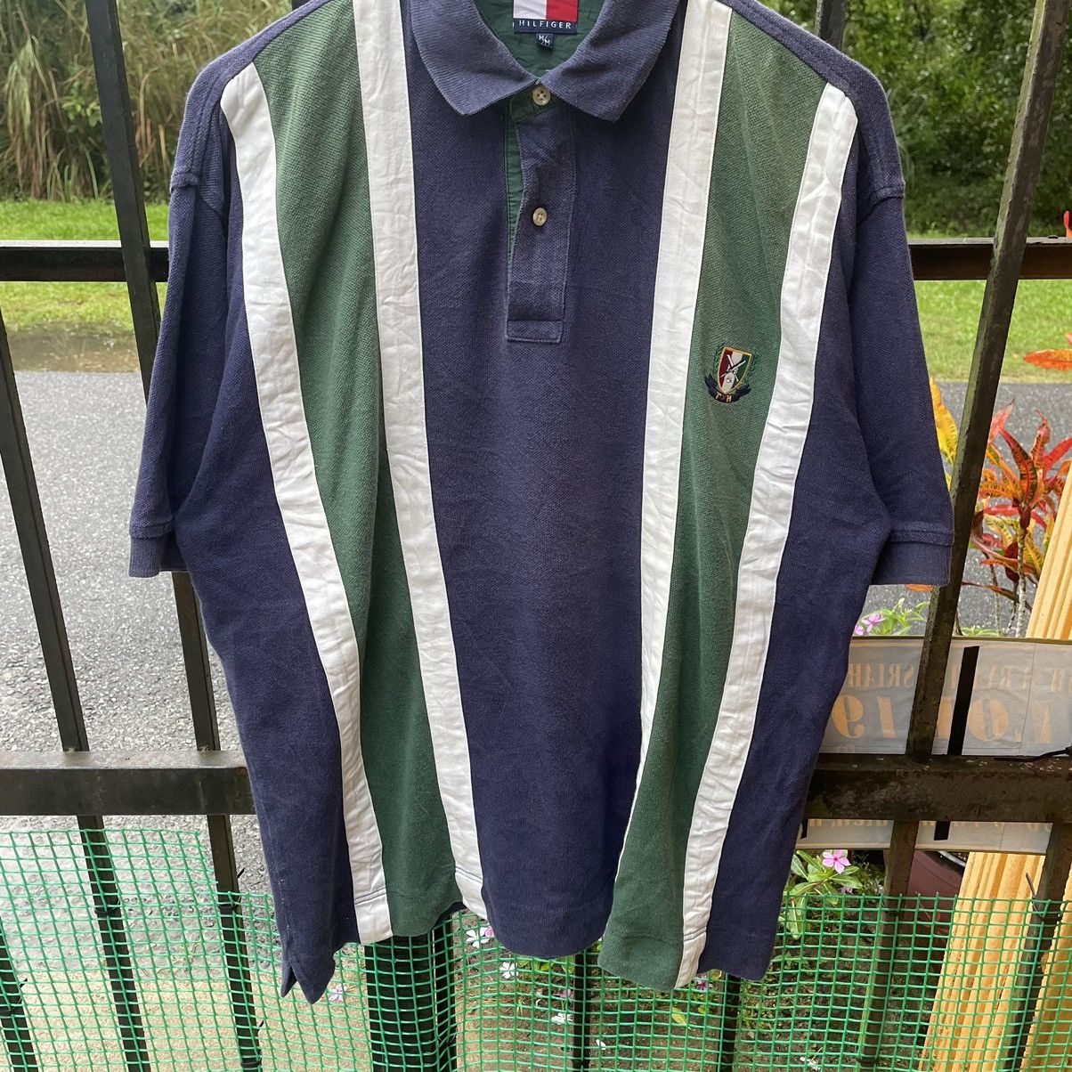 Tommy Hilfiger × Vintage 🔥Vintage Tommy Hilfiger Striped Rugby Styles Polos Shirts Size US L / EU 52-54 / 3 - 4 Thumbnail