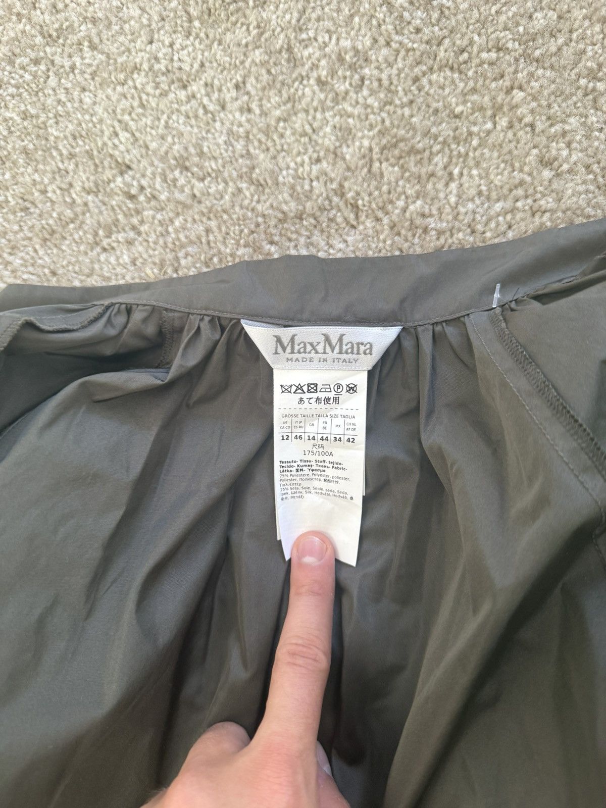 Max Mara Max Mara Studio Black Midi Coat – Balloon Sleeves Size XL / US 12-14 / IT 48-50 - 7 Thumbnail