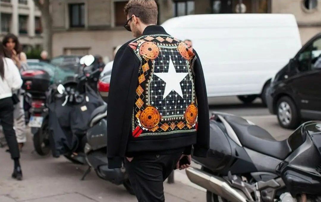 Givenchy Black Target Star Neoprene Varsity Jacket Size US M / EU 48-50 / 2 - 3 Thumbnail