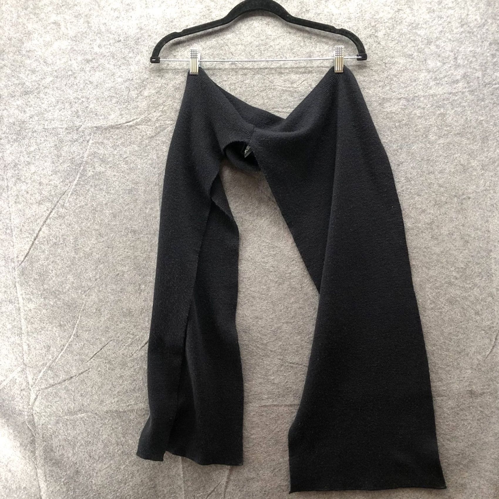 Vintage Morgan Taylor Hooded Wool Blend Scarf Womens Black Knit Rectangle Winter Scarf Neck Warmer Size ONE SIZE - 3 Thumbnail