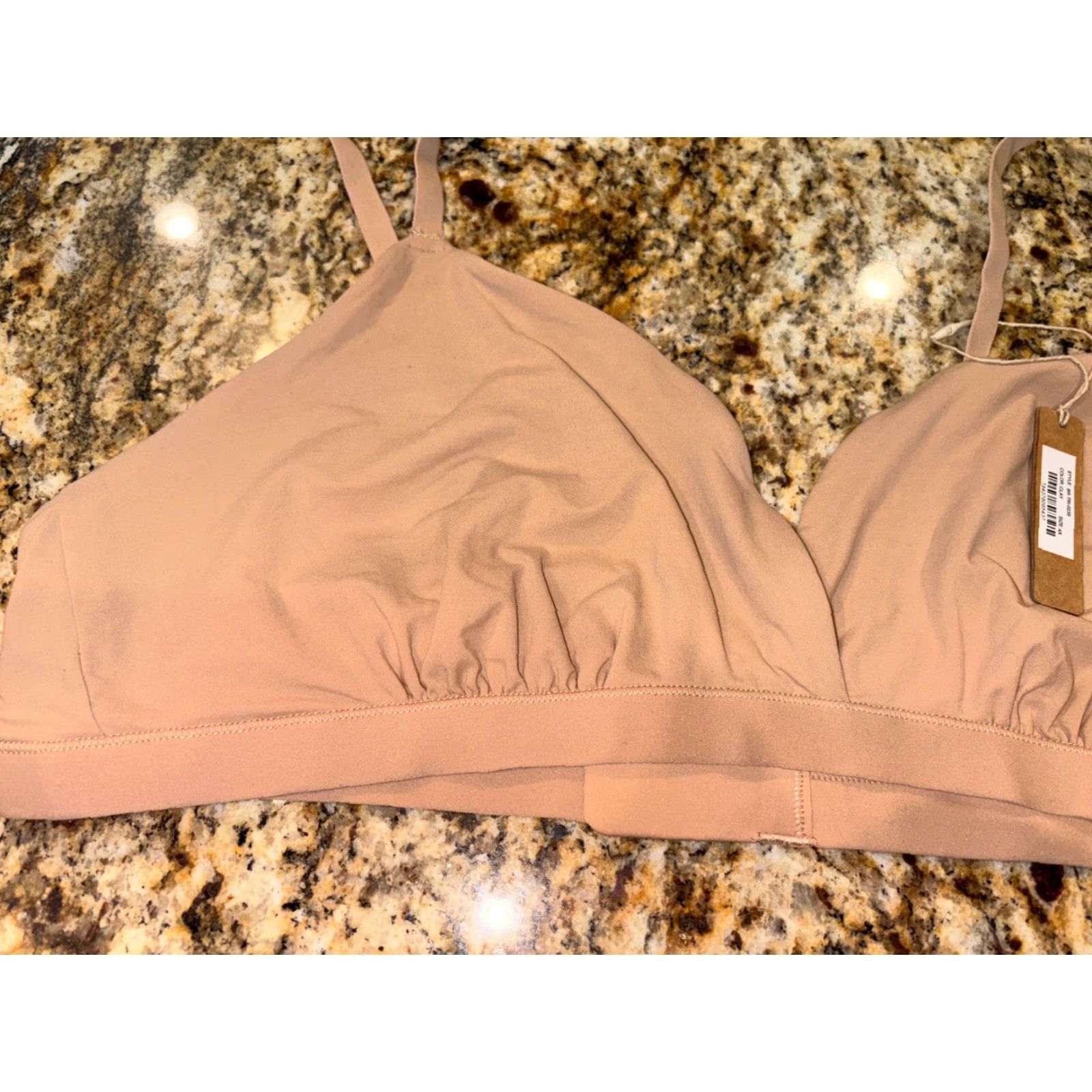 SKIMS SKIMS Fits Everybody Crossover Bralette 4XL Clay Wireless Fitted Bra Womens Size ONE SIZE - 4 Thumbnail