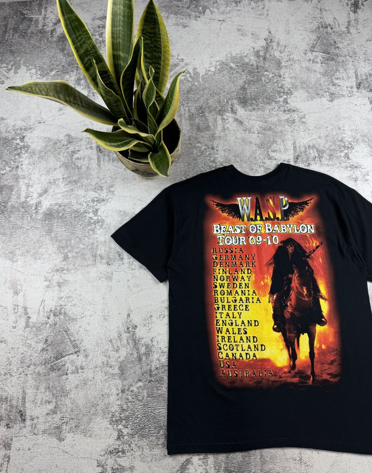 Band Tees WASP W.A.S.P Babylon 2009/2010 Heavy Metal Devil Band T Shirt Size US L / EU 52-54 / 3 - 4 Thumbnail