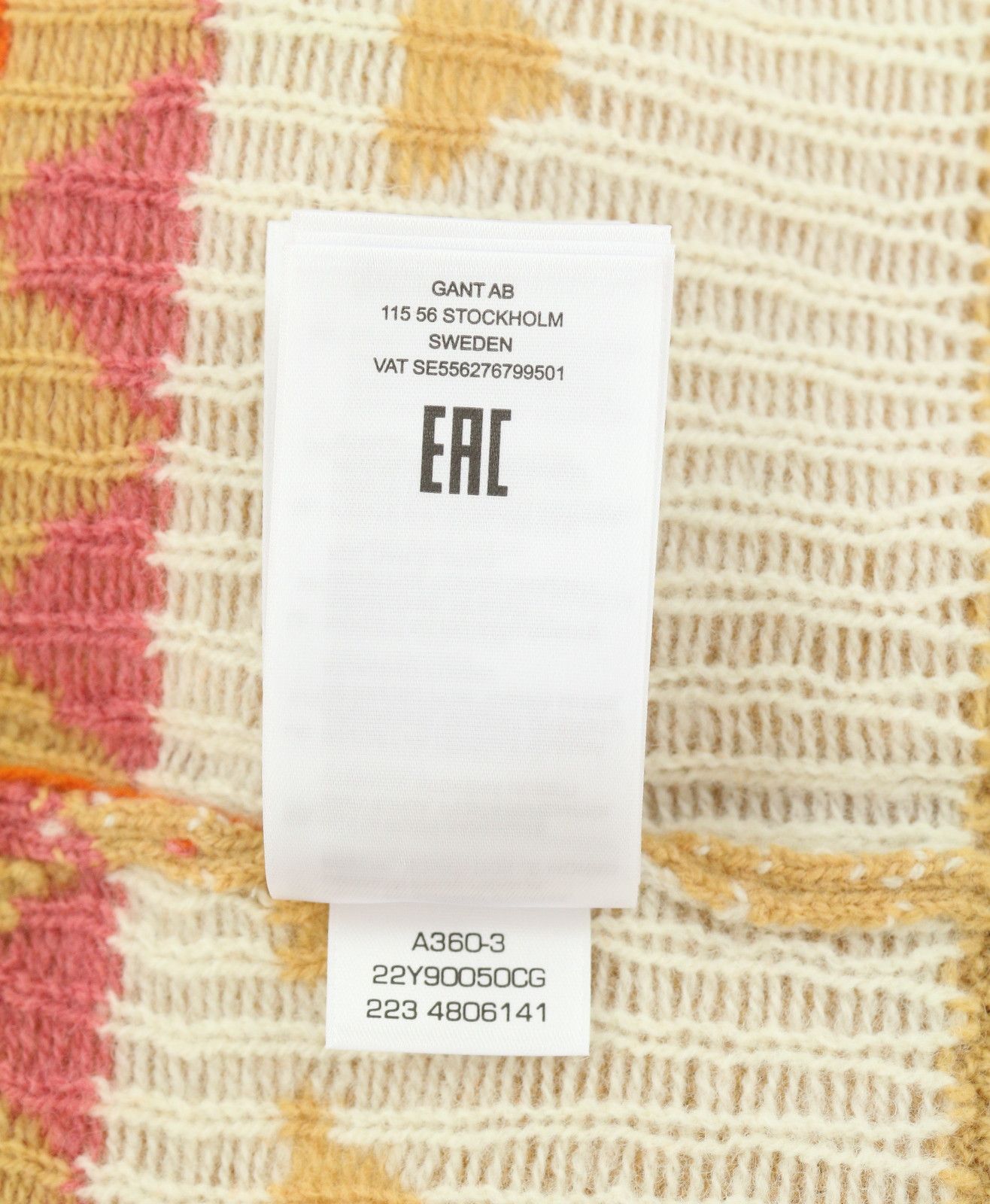 Gant FAIRISLE C-NECK L Toffee Beige Wool Cashmere 88073 Size L / US 10 / IT 46 - 10 Thumbnail