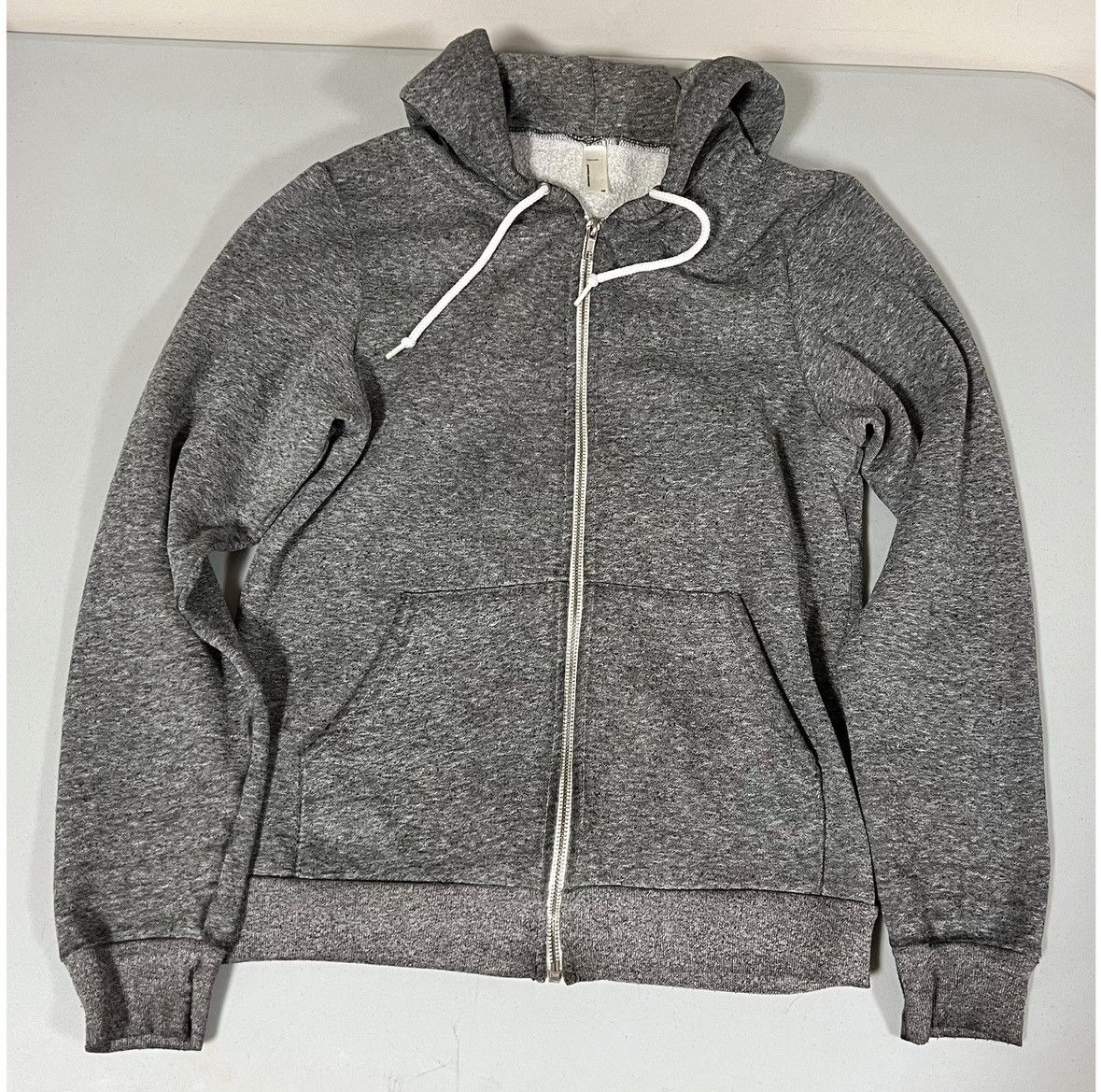 American Apparel Gray Marled Zipper Sweater Sweatshirt Hoodie Outerwear XS 🩶 Size US XS / EU 42 / 0 - 1 Thumbnail