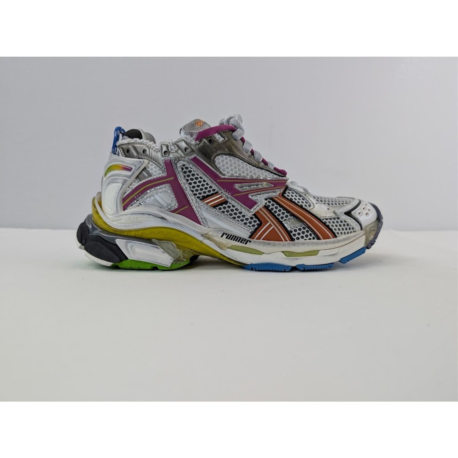 Balenciaga o1rshd1 Runner Sneakers in Multicolor / Mesh / Rubber Size US 13 / EU 46 - 4 Thumbnail