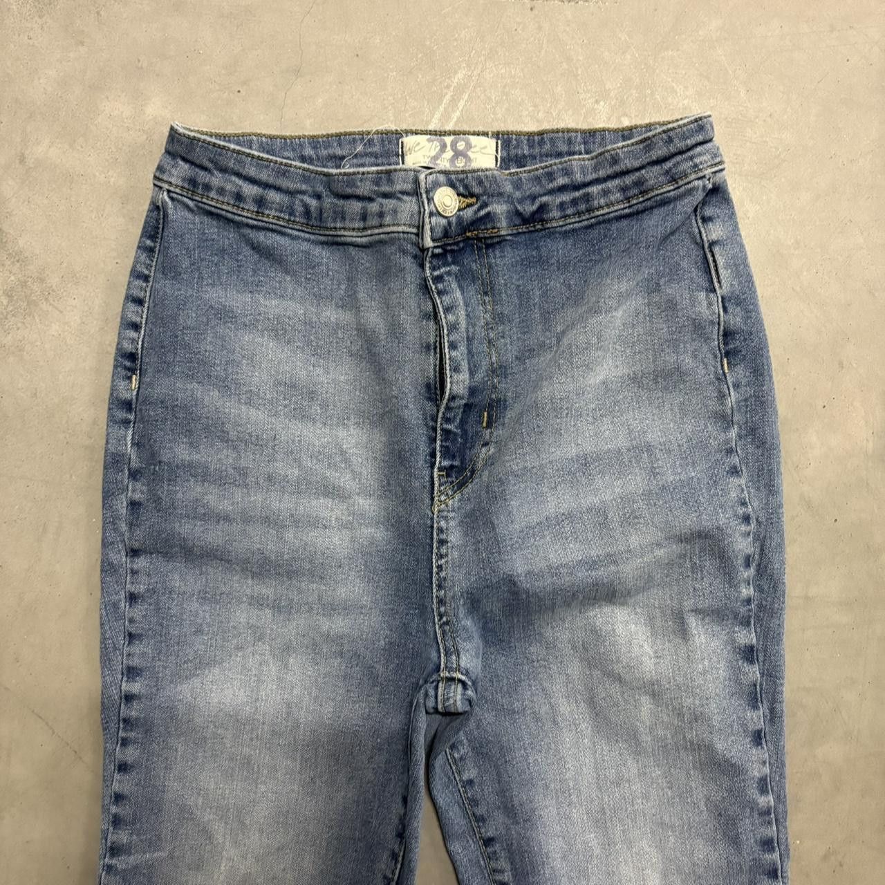 Vintage Crazy Vintage Y2K/2000s Super Baggy Super Wideleg Medium Wash Denim Jeans! Size 25" / US 0 / IT 36 - 2 Thumbnail