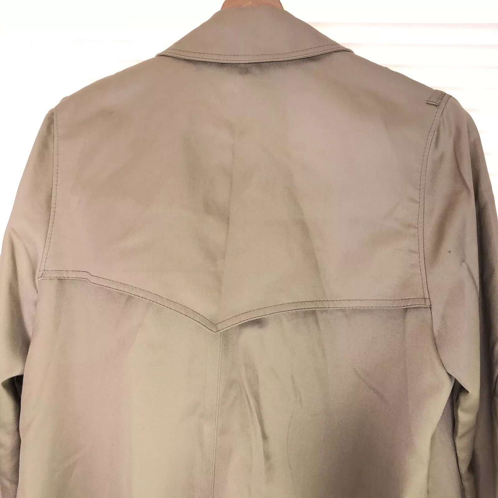London Fog Women Trench Coat Sz 8 Beige Tan Weatherwear Single Breast Size M / US 6-8 / IT 42-44 - 10 Thumbnail