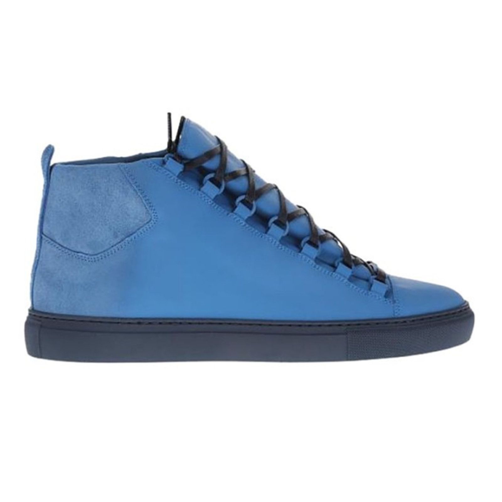Balenciaga Balenciaga Mens Arena Blue Suede High Top Sneaker 43 10 Size US 10 / EU 43 - 1 Thumbnail